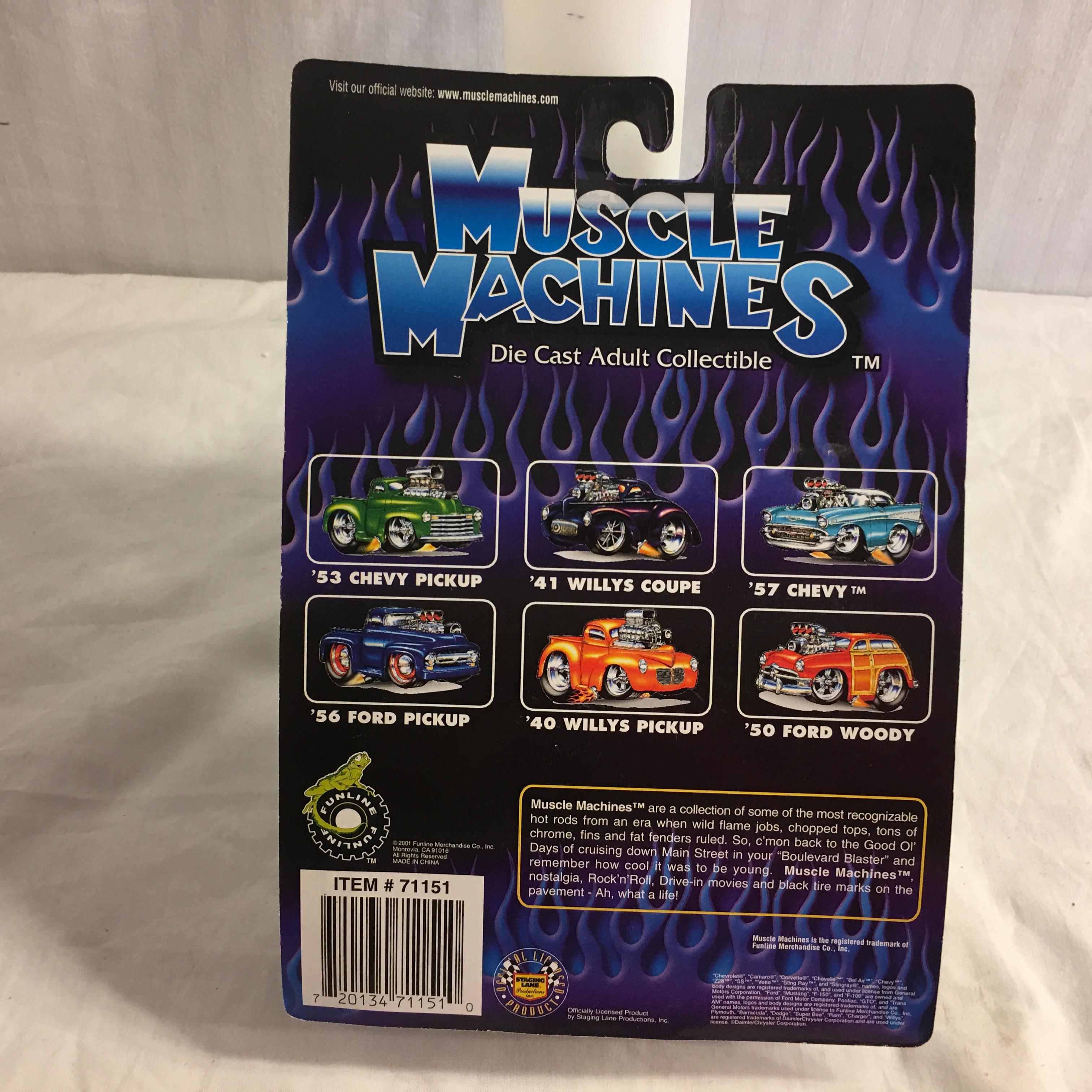 Collector NIP Funline Muscle Machines Die Cast "41 Willys Coupe Car"   1:64 Scale Die Cast Car