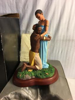 Collector Thomas Blackshear's Ebony Visions "Cherished" Ltd. Edt. 1st Issue Figurine On Wood Base