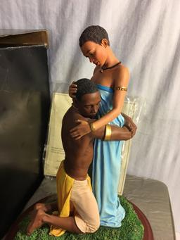 Collector Thomas Blackshear's Ebony Visions "Cherished" Ltd. Edt. 1st Issue Figurine On Wood Base