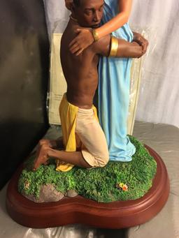 Collector Thomas Blackshear's Ebony Visions "Cherished" Ltd. Edt. 1st Issue Figurine On Wood Base