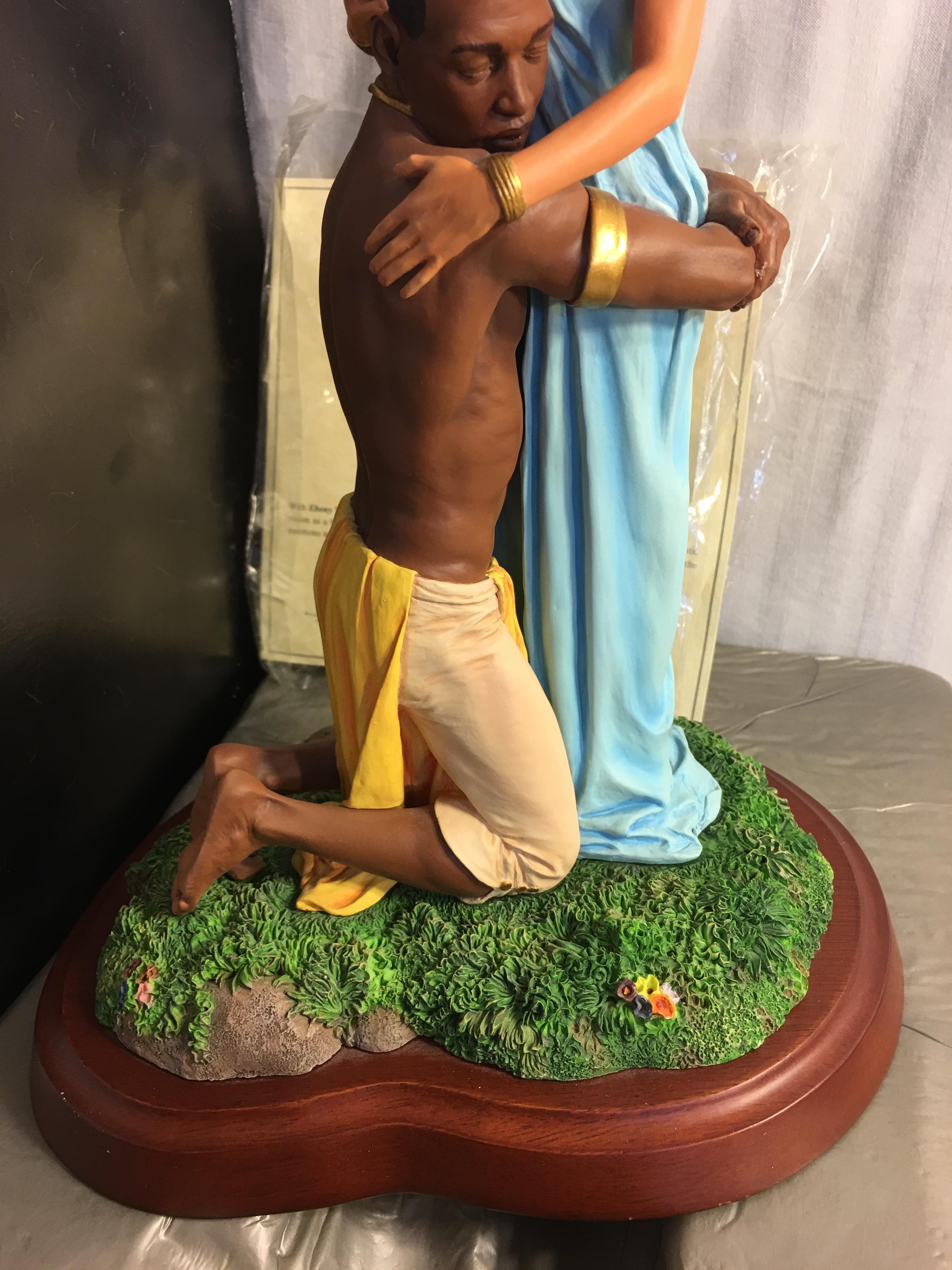 Collector Thomas Blackshear's Ebony Visions "Cherished" Ltd. Edt. 1st Issue Figurine On Wood Base
