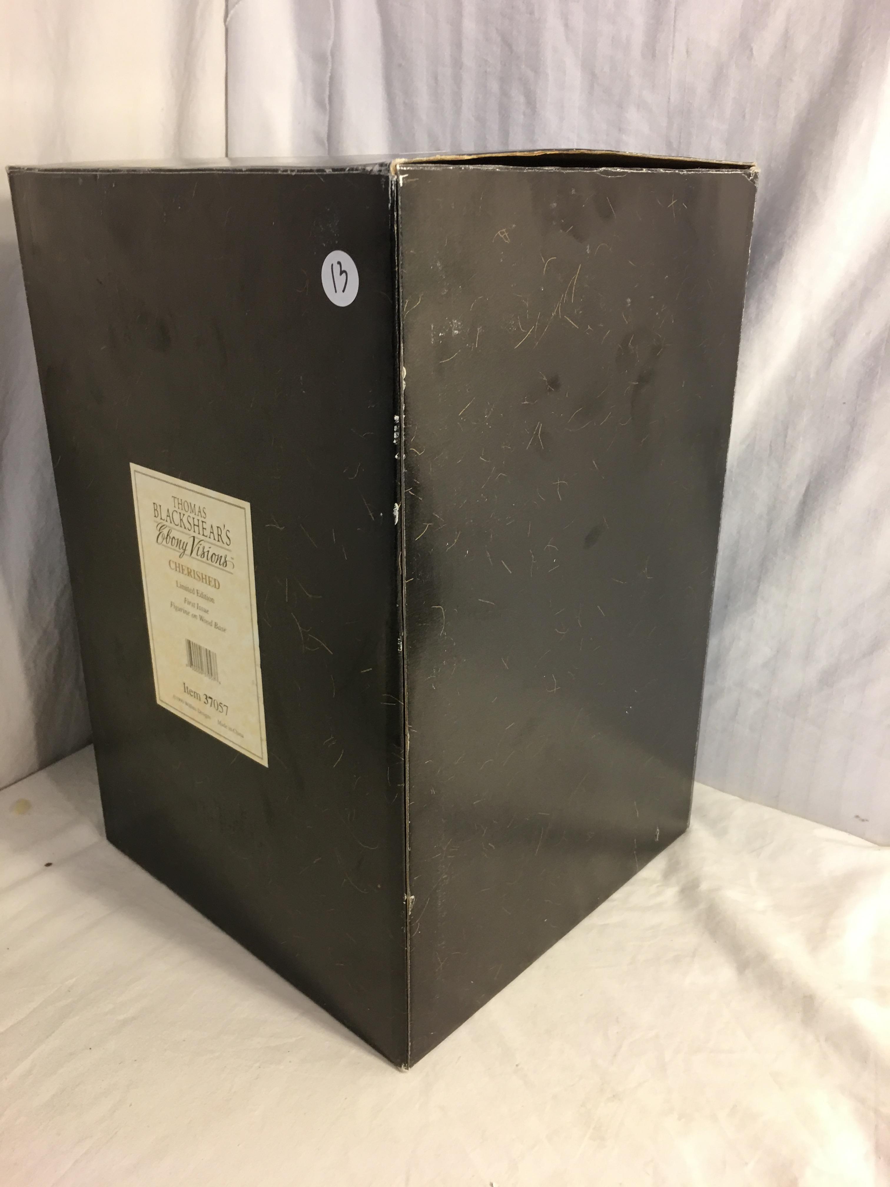 Collector Thomas Blackshear's Ebony Visions "Cherished" Ltd. Edt. 1st Issue Figurine On Wood Base