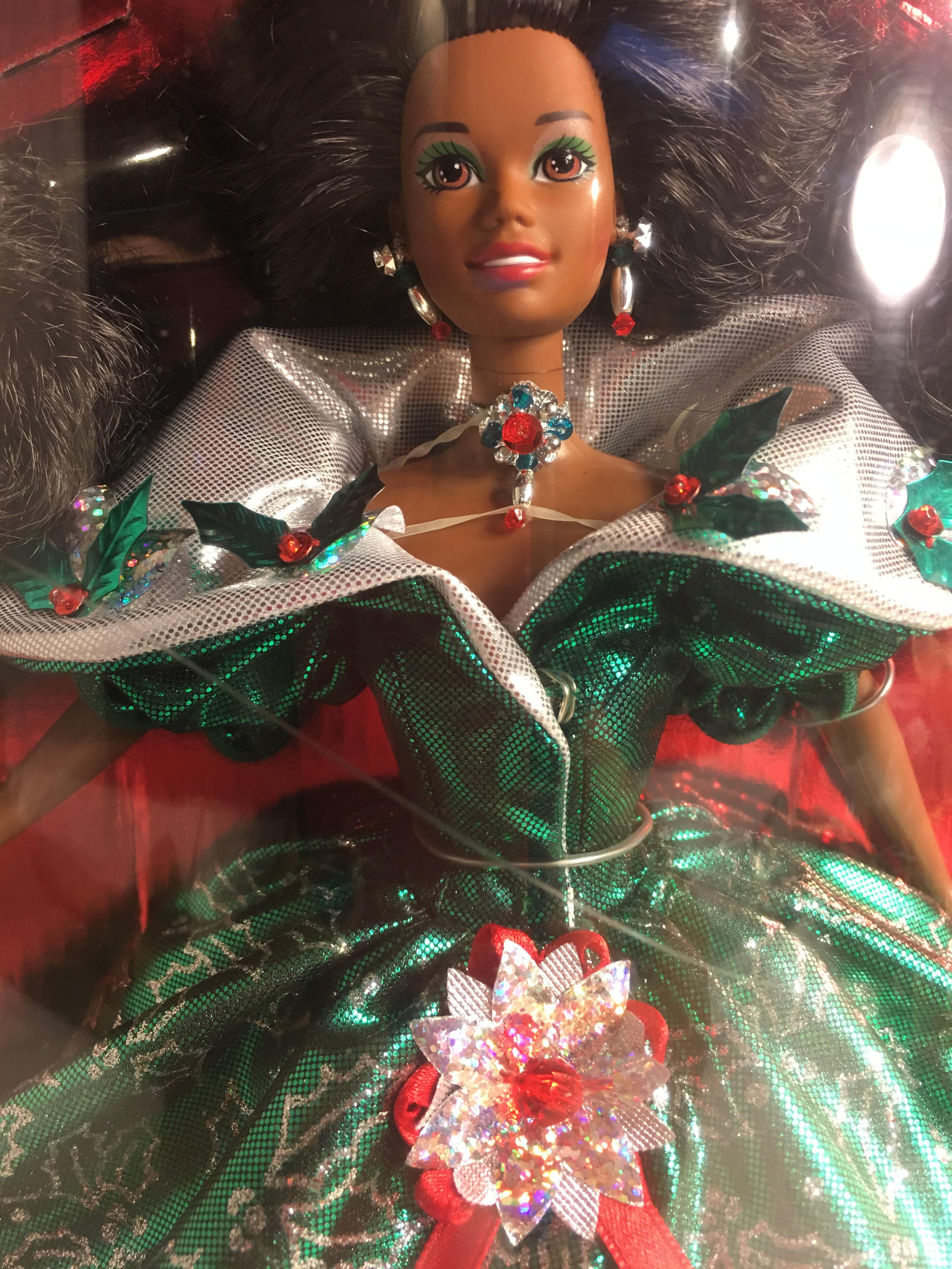 Collector NIB Barbie Mattel Edition Happy Holidays Special Edition African American Doll 14"Tall Box