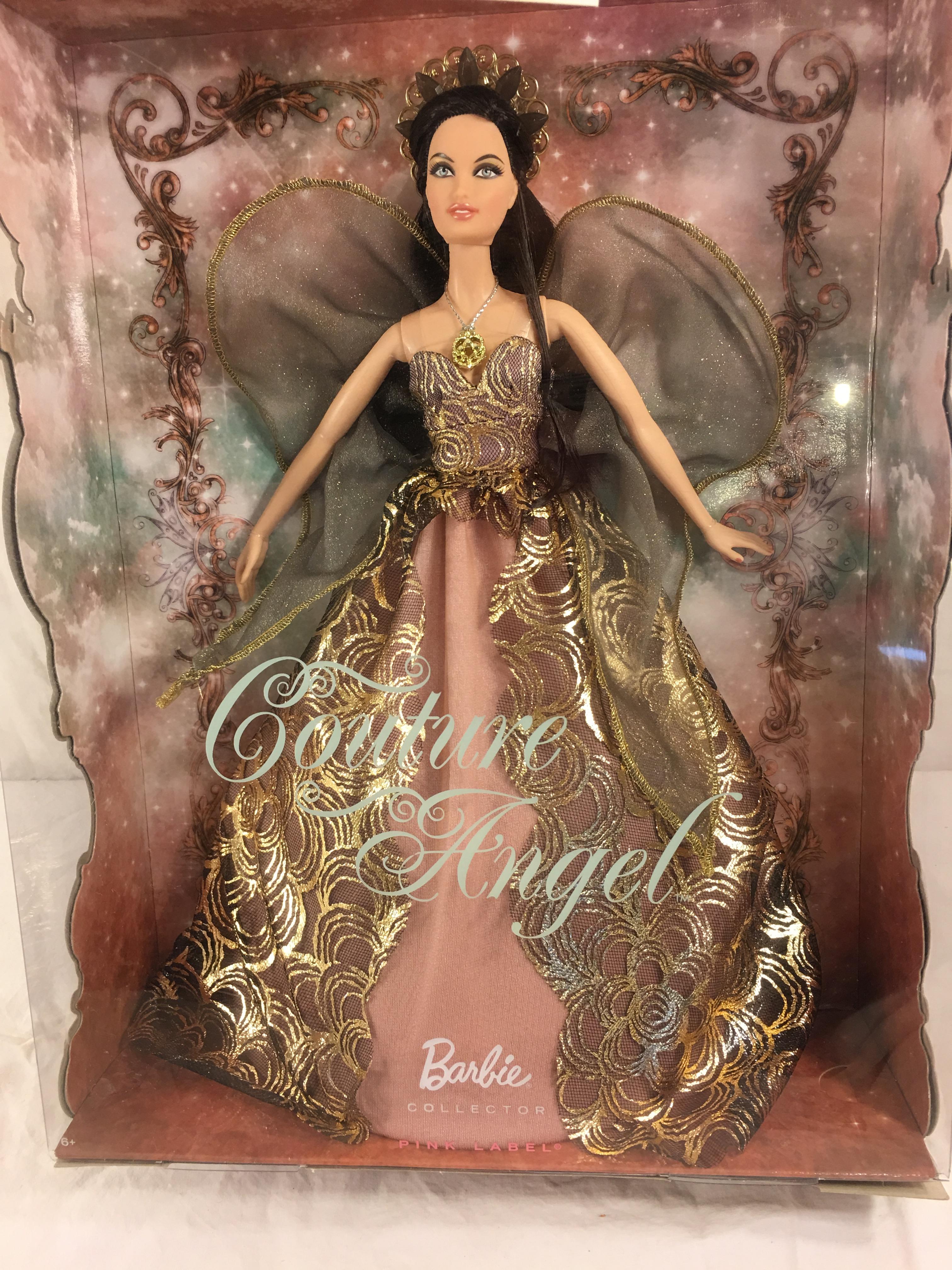NIB Mattel Barbie Pink Label Barbie collector Couture Ange Barbie Doll Size:13.1/2"Tall Box Size