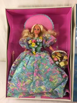 NIB Mattel Barbie Enchnated Seasons Collection Limited Edt. Spring Bouguet Barbie Doll 14"tall Box