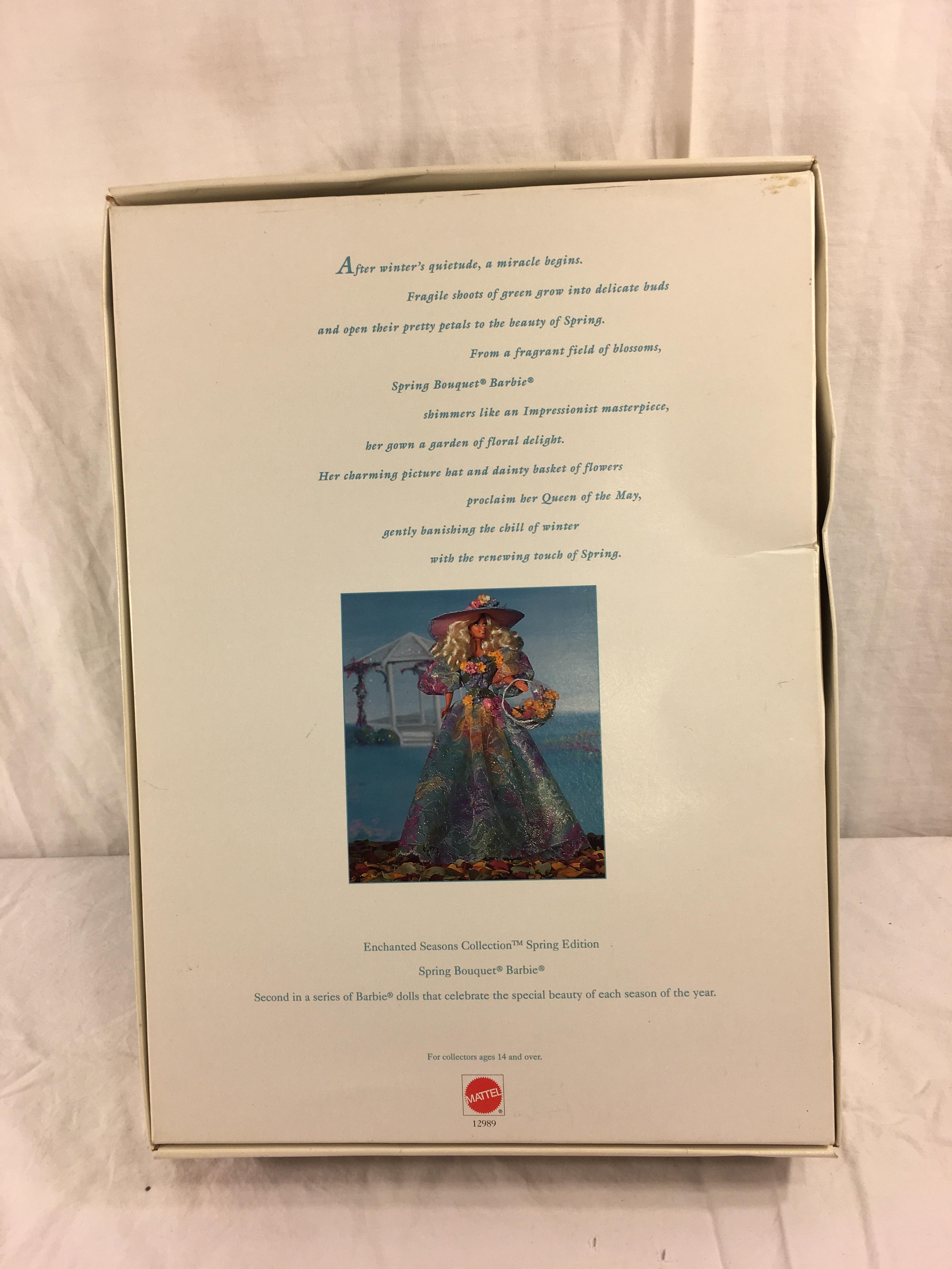 NIB Mattel Barbie Enchnated Seasons Collection Limited Edt. Spring Bouguet Barbie Doll 14"tall Box
