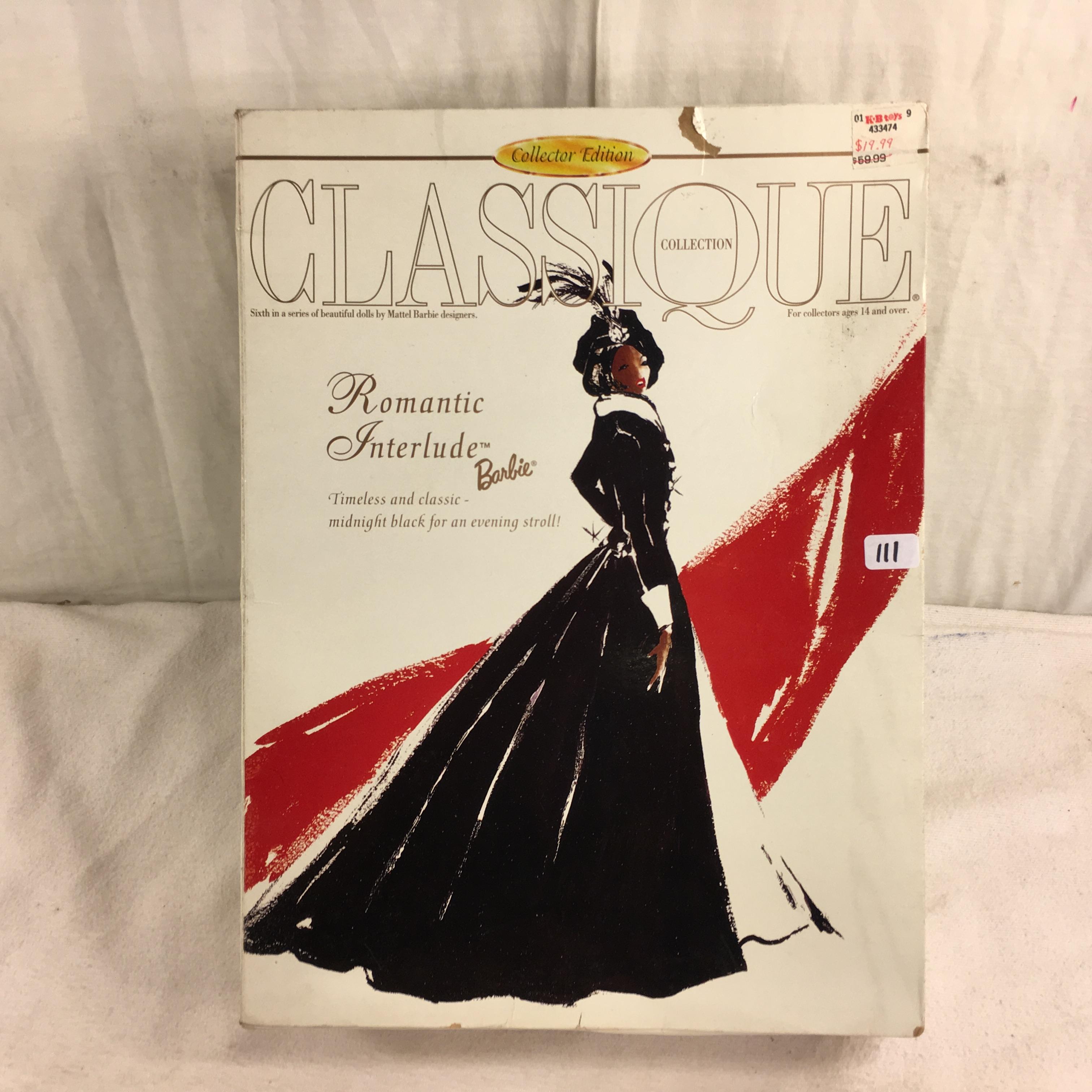 Collector Loose in Box Mattel Barbie Doll Classicque Romantic Interlude Barbie 14"Tall Box damage