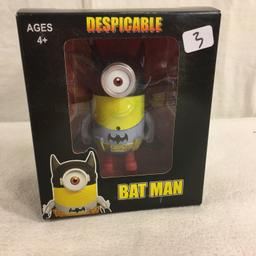 NIB Collector Super Warrior Despicable Bat Man   4"tall