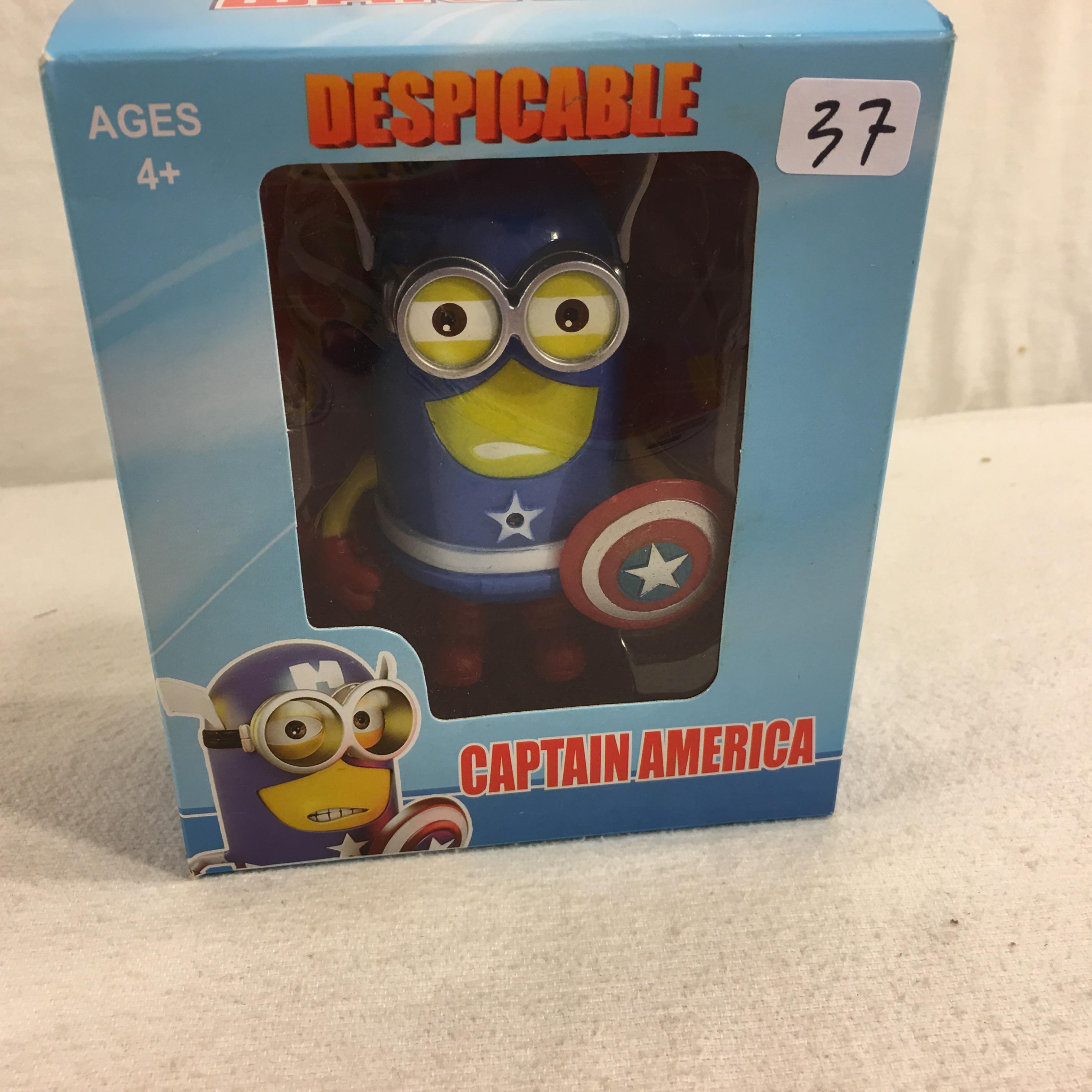 NIB Collector Super Warrior Despicable Captain America  4"tall