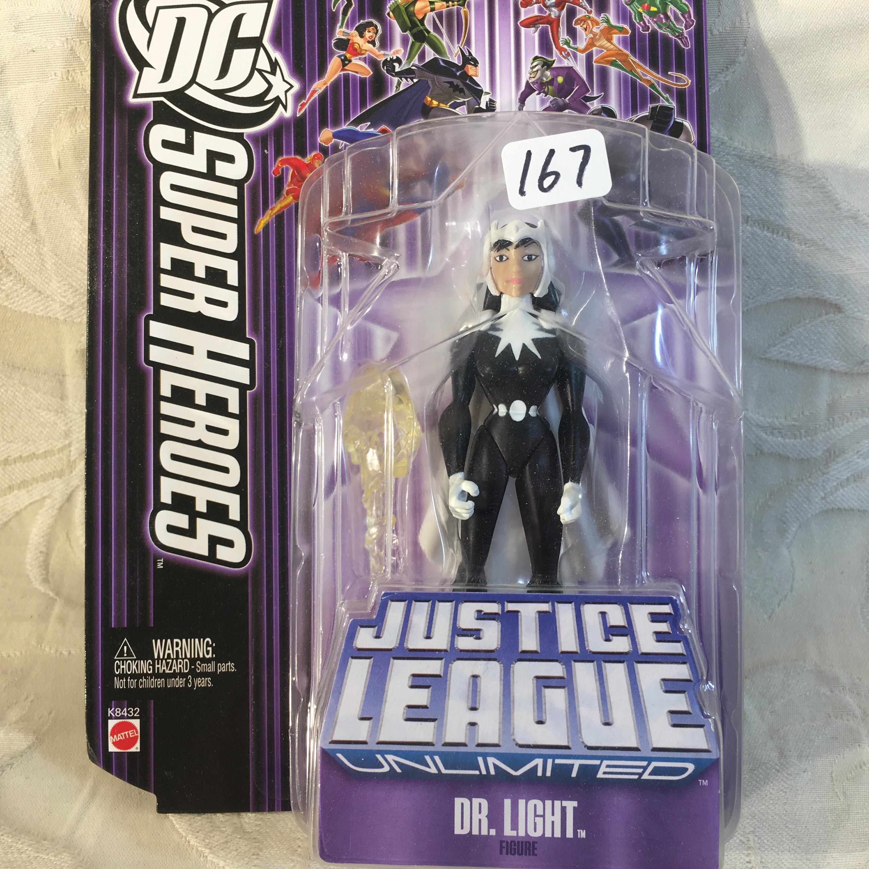 NIP Collector Mattel DC Super Heroes Justice League Unlimited Dr Light Action Figure 5.5" Tall Figur