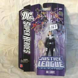 NIP Collector Mattel DC Super Heroes Justice League Unlimited Dr Light Action Figure 5.5" Tall Figur