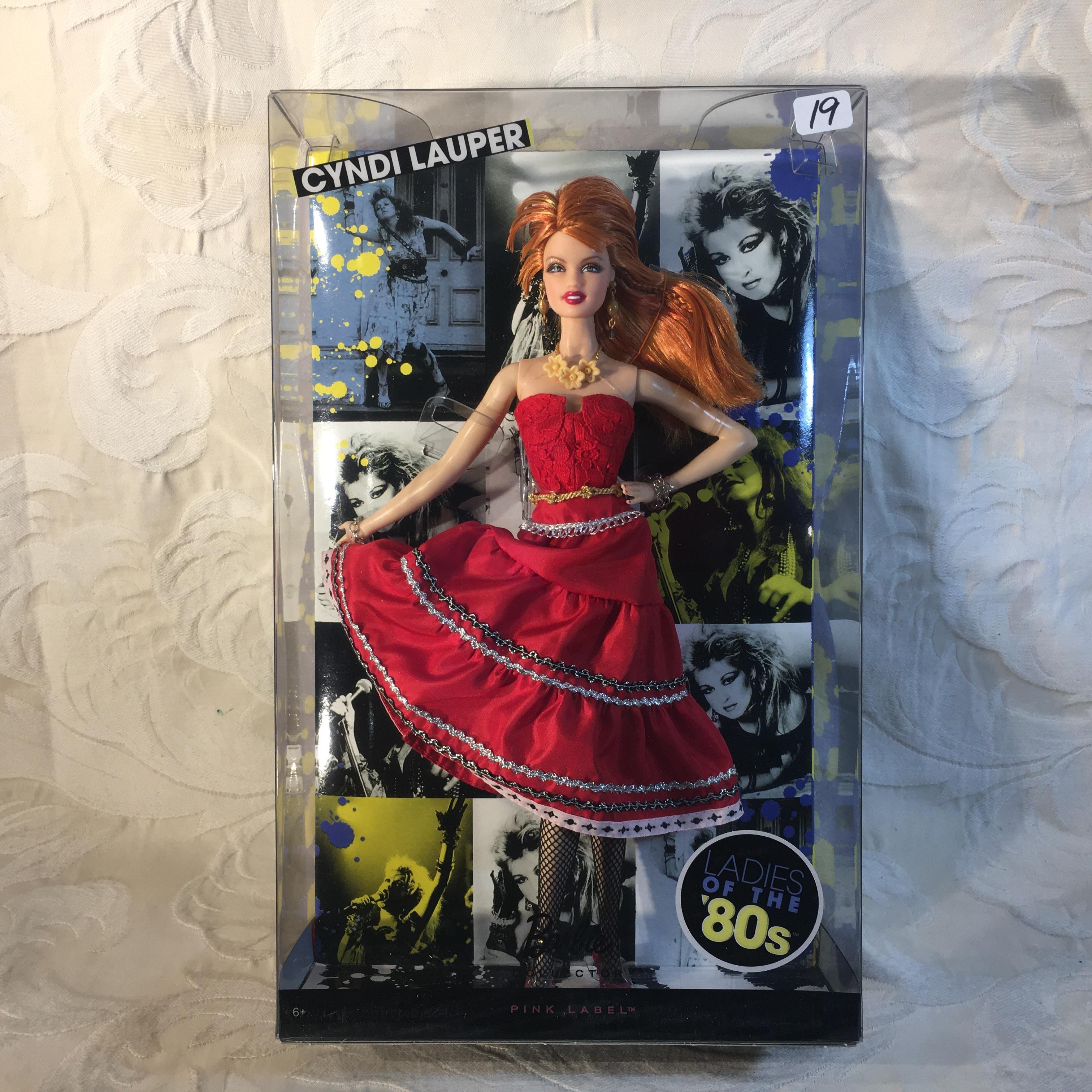 NIB Collector Barbie Pink Label Ladies of The '8's Cyndii Lauper Doll 13.5"tall Box Size