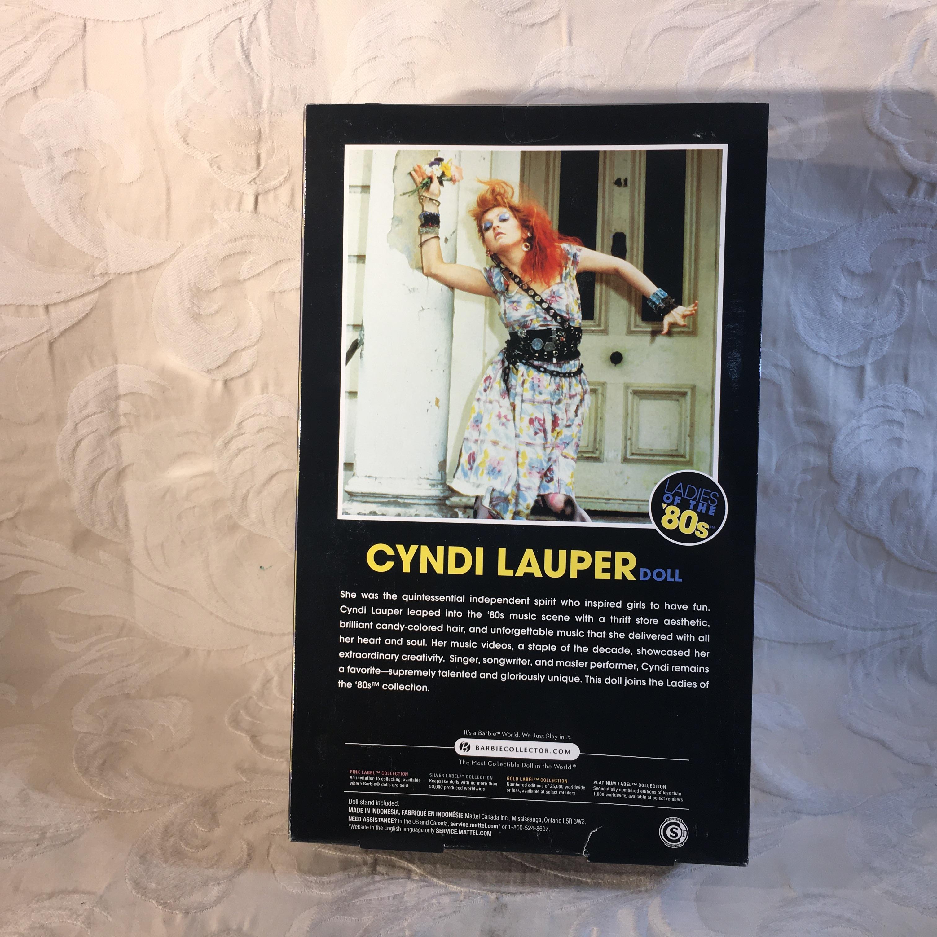 NIB Collector Barbie Pink Label Ladies of The '8's Cyndii Lauper Doll 13.5"tall Box Size
