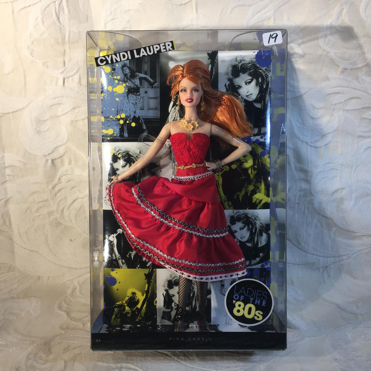 NIB Collector Barbie Pink Label Ladies of The '8's Cyndii Lauper Doll 13.5"tall Box Size