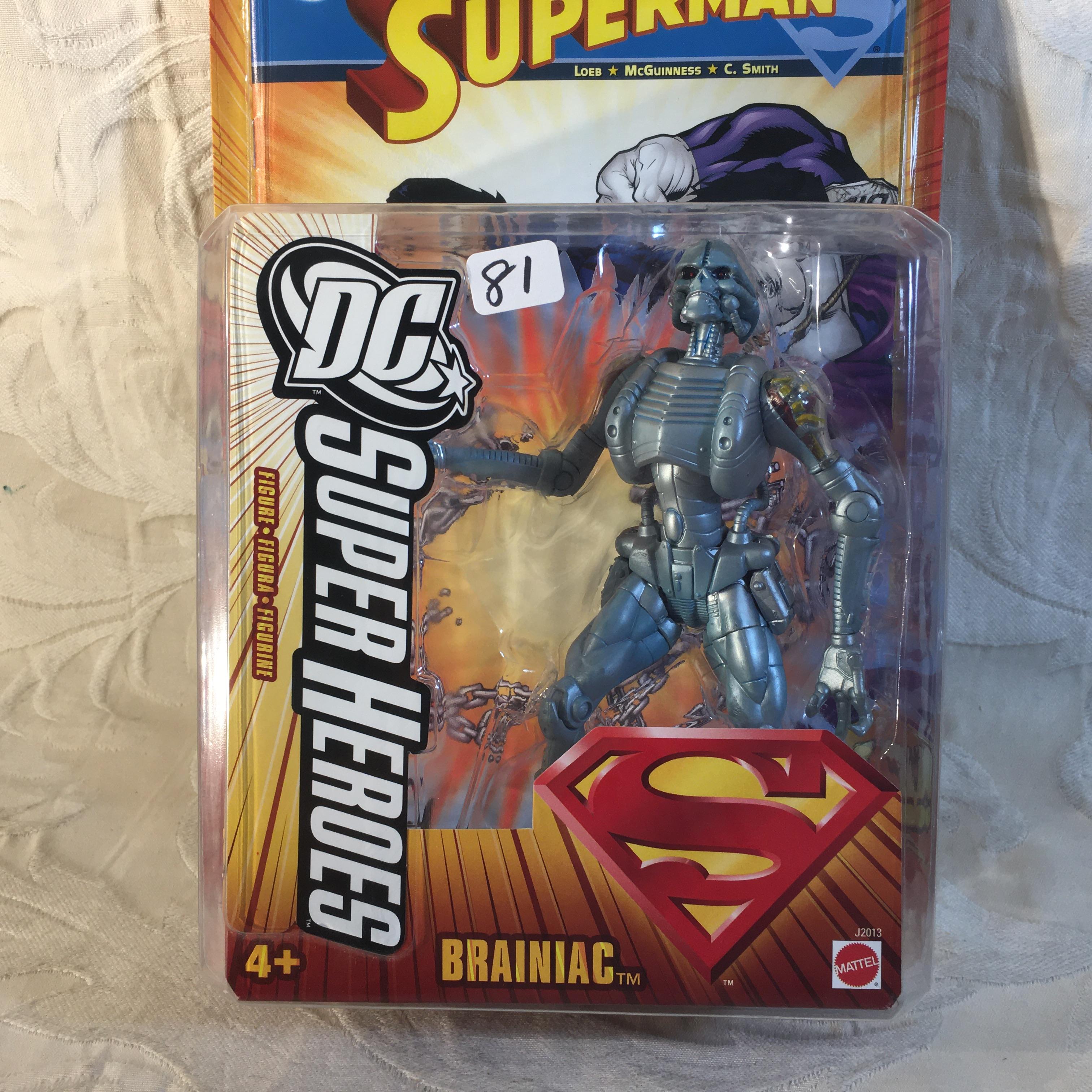 NIP Collector Mattel Exclusive Mattel DC Comics Super Heroes  Brainiac 7"Tal Figure