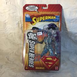 NIP Collector Mattel Exclusive Mattel DC Comics Super Heroes  Brainiac 7"Tal Figure