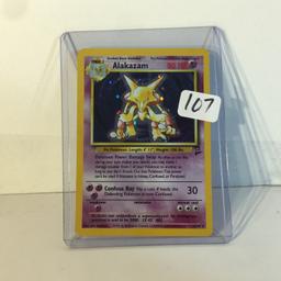 Modern 2000 Pokemon TCG Stage2 Alakazam Hp80 Holo No.65 Psi Pokemon 1/130