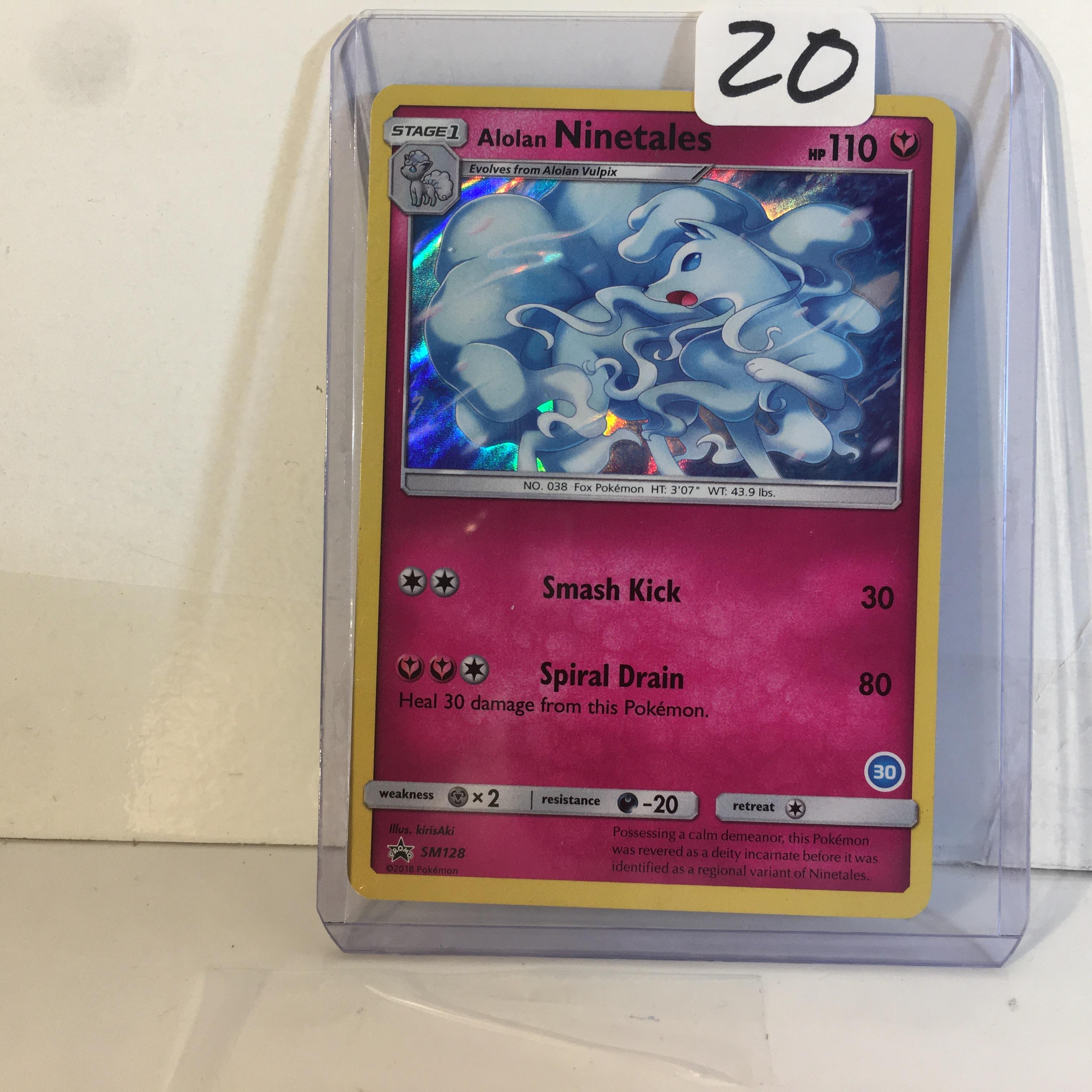 Collector Modern 2018 Pokemon TCG Stage1 Alolan Nineta;es Hp110 Spiral Drain Trading Game Card SM128