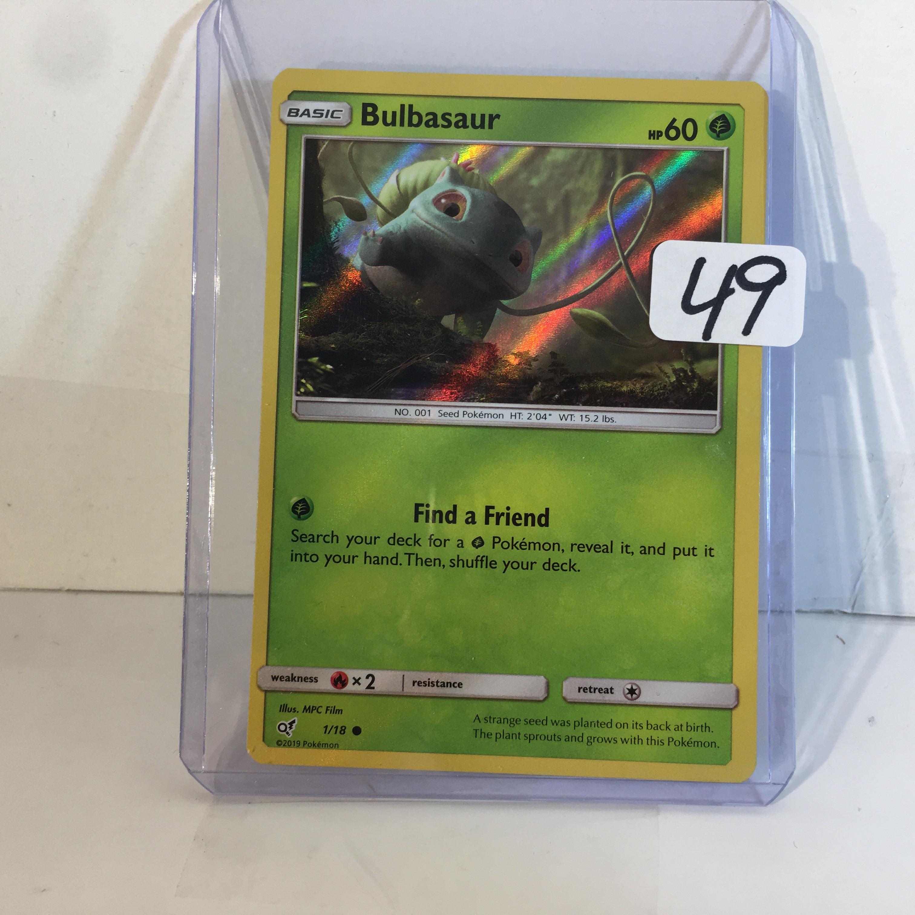 Collector Modern 2019 Pokemon TCG Basic Bulbasaur HP60 Find a Friedn Trading Game Card 1/18