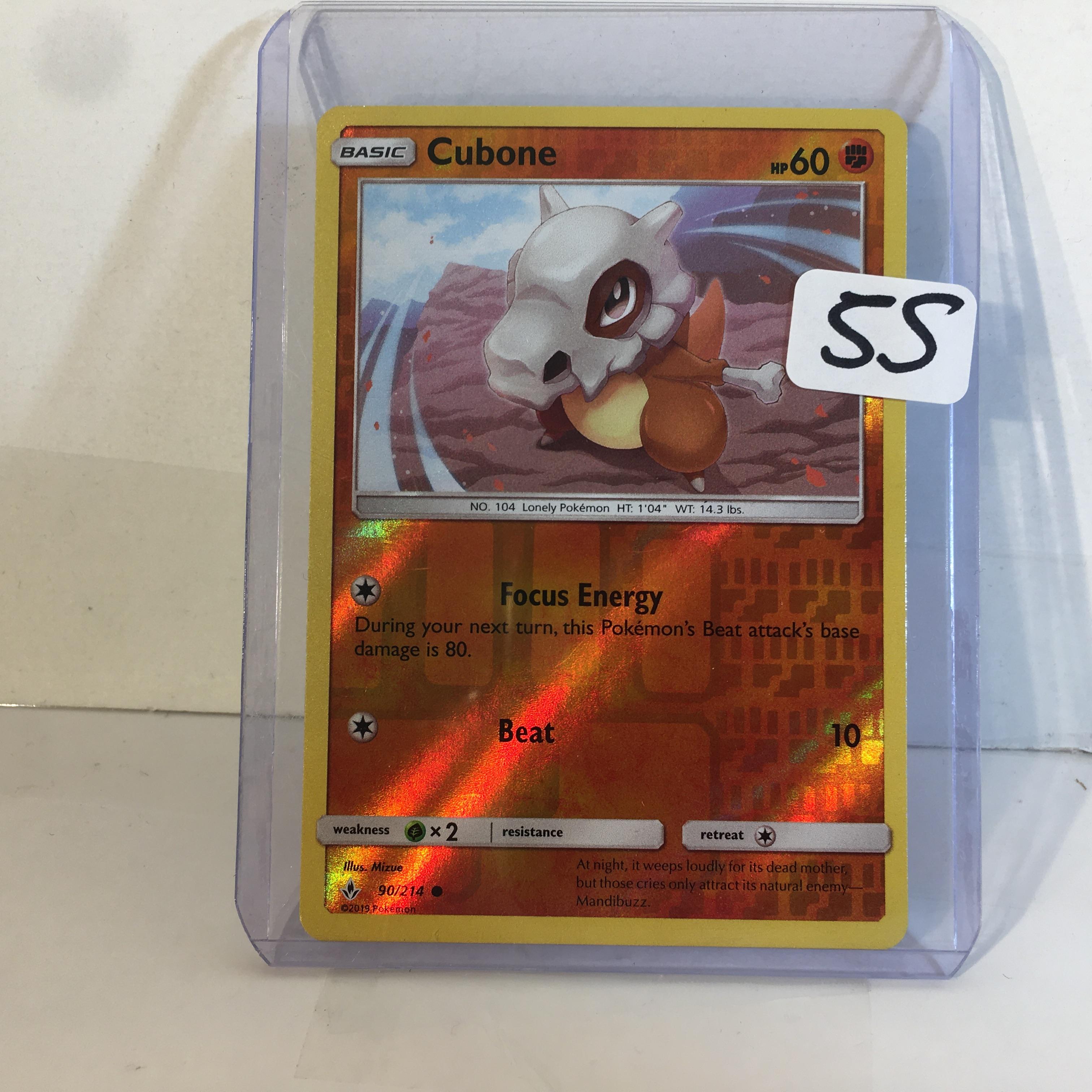 Collector Modern 2019 Pokemon TCG Basic Cubone HP60 Beat Trading Game Card 90/214