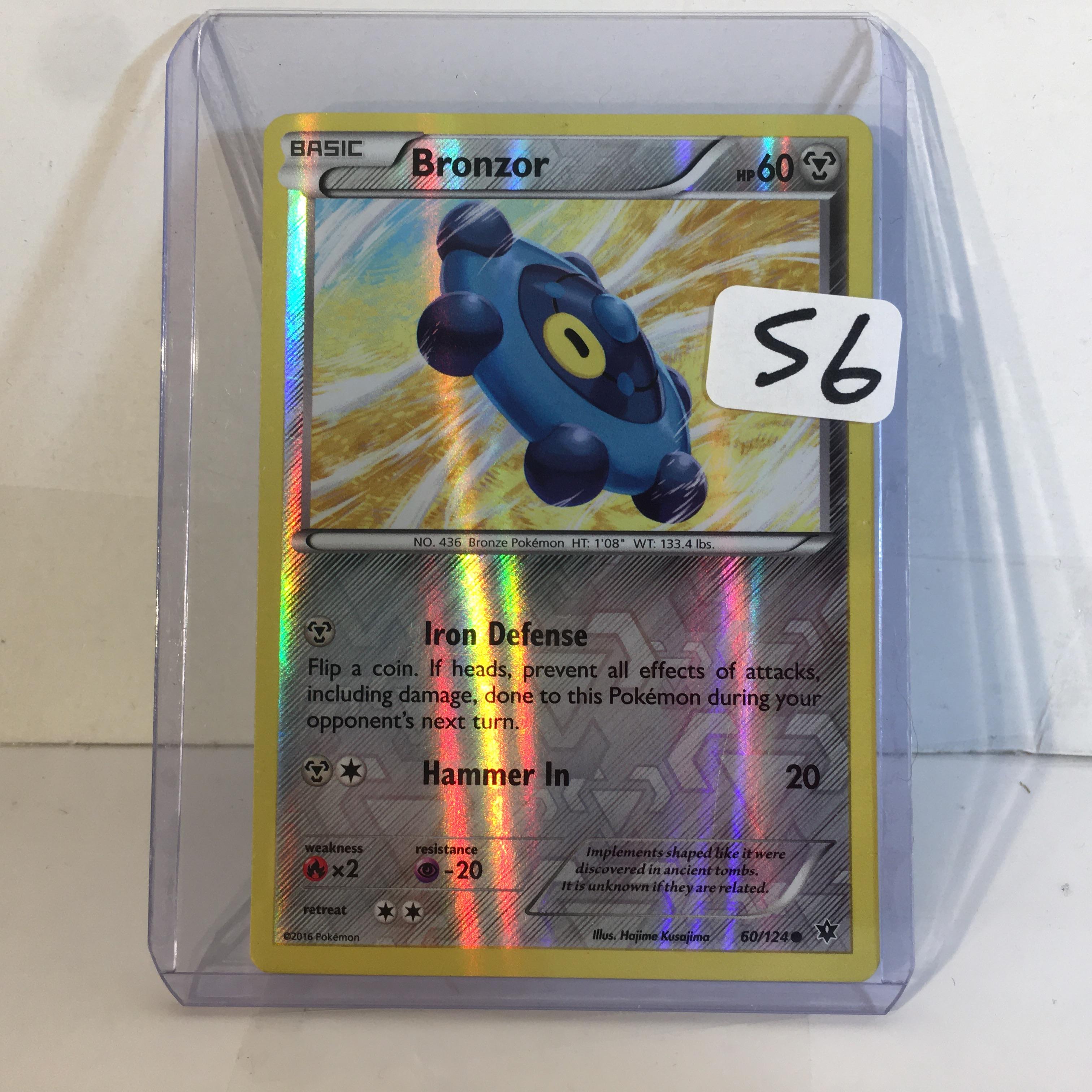 Collector Modern 2016 Pokemon TCG Basic Bronzor HP60 Hammer In Trading Game Card 60/124