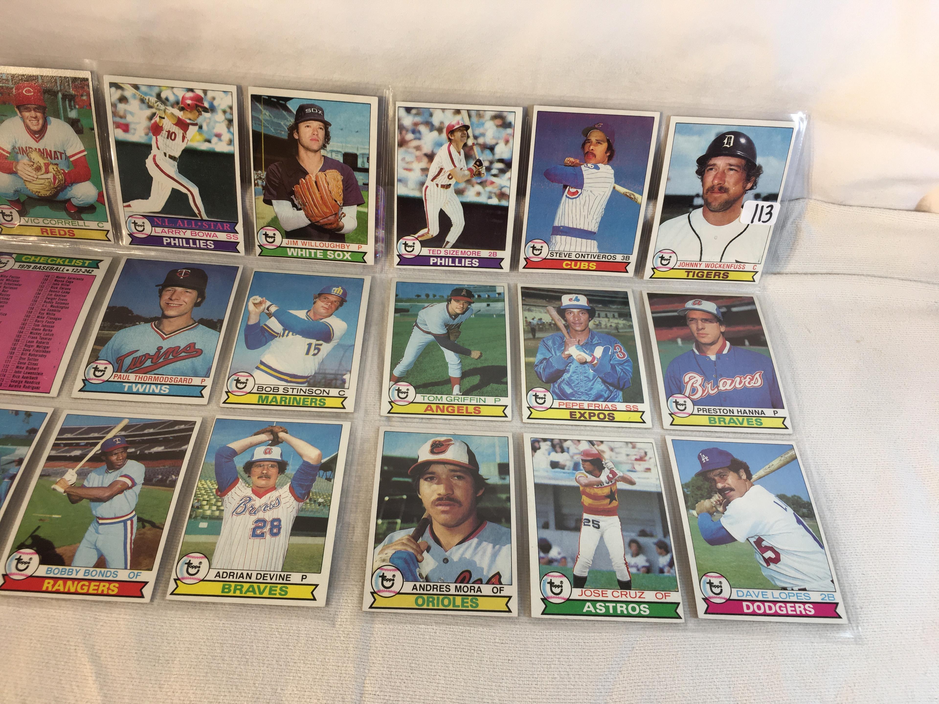 Lot of 18 Pcs Collector Vintage  MLB Baseball  Sport Trading Assorted Cards & Players - See Photos