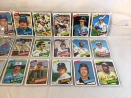 Lot of 18 Pcs Collector Vintage  MLB Baseball  Sport Trading Assorted Cards & Players - See Photos