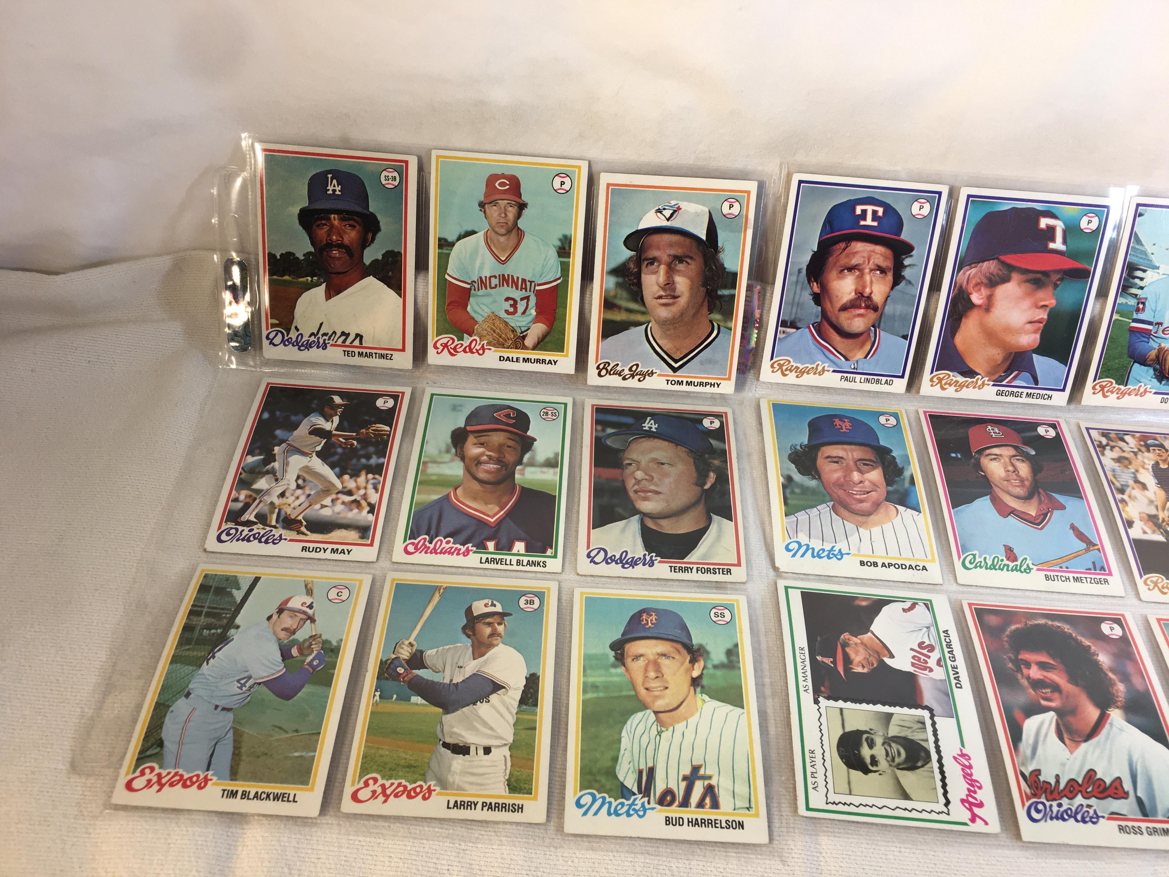 Lot of 18 Pcs Collector Vintage  MLB Baseball  Sport Trading Assorted Cards & Players - See Photos