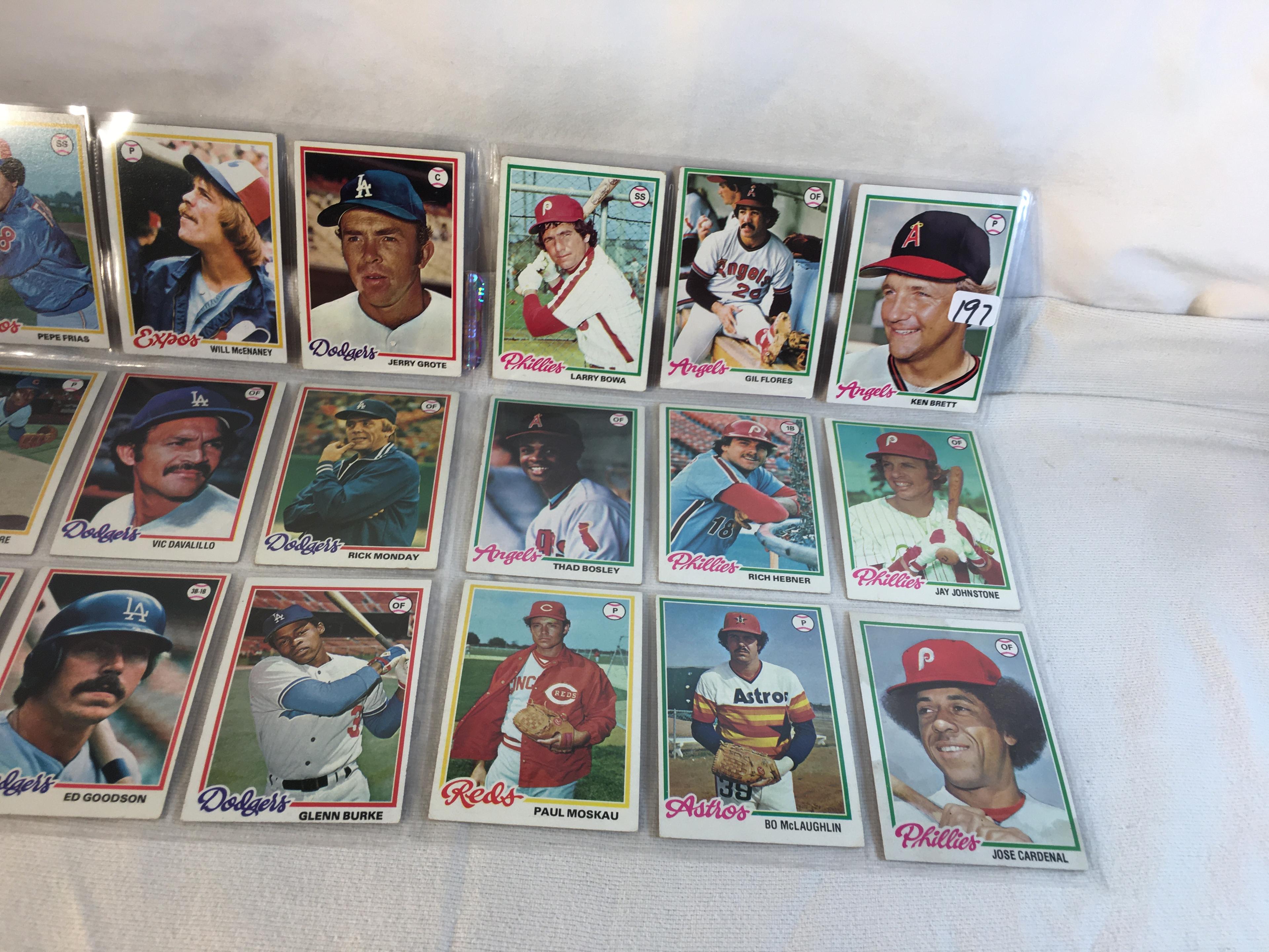 Lot of 18 Pcs Collector Vintage  MLB Baseball  Sport Trading Assorted Cards & Players - See Photos