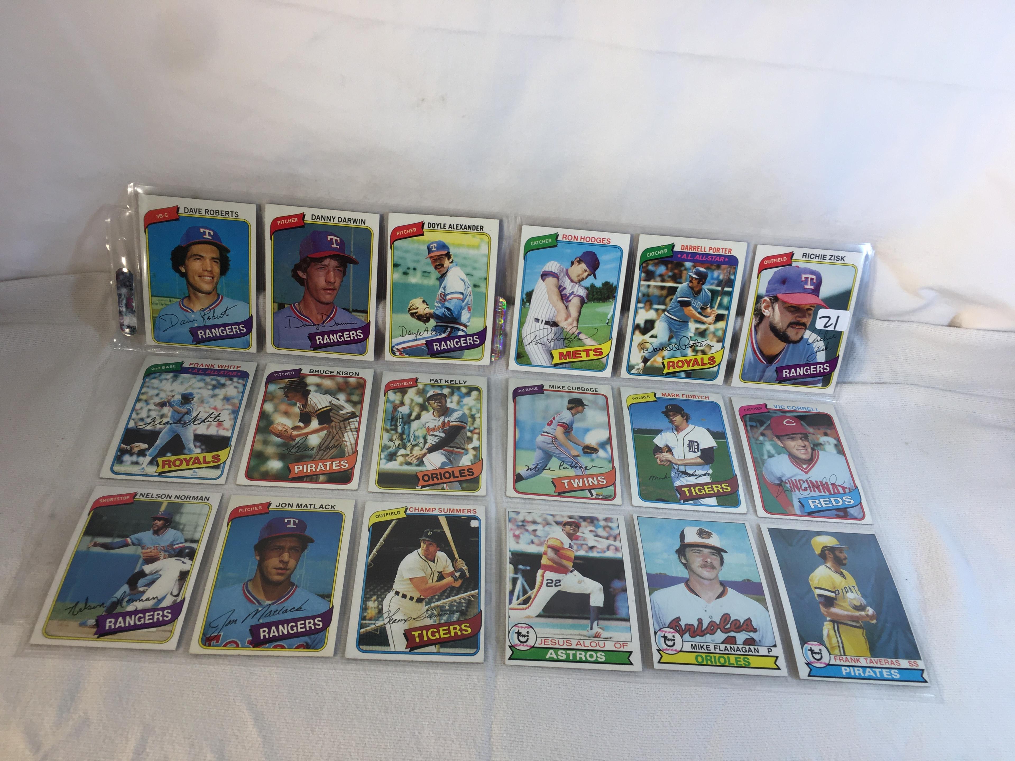 Lot of 18 Pcs Collector Vintage  MLB Baseball  Sport Trading Assorted Cards & Players - See Photos