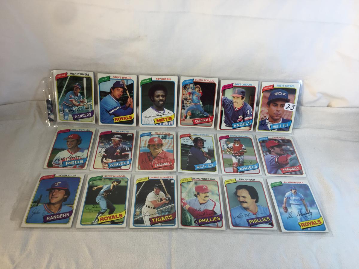 Lot of 18 Pcs Collector Vintage  MLB Baseball  Sport Trading Assorted Cards & Players - See Photos