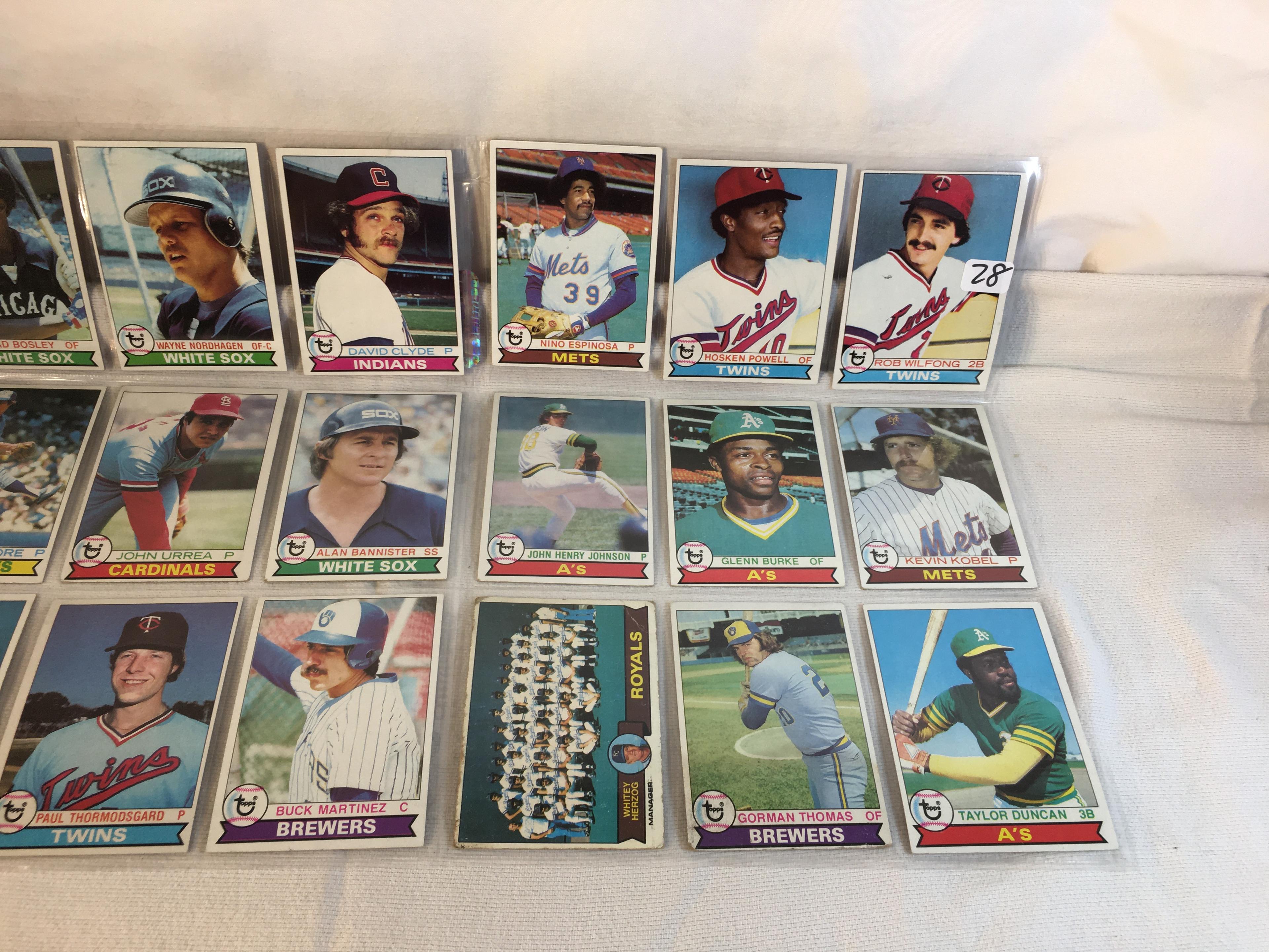 Lot of 18 Pcs Collector Vintage  MLB Baseball  Sport Trading Assorted Cards & Players - See Photos