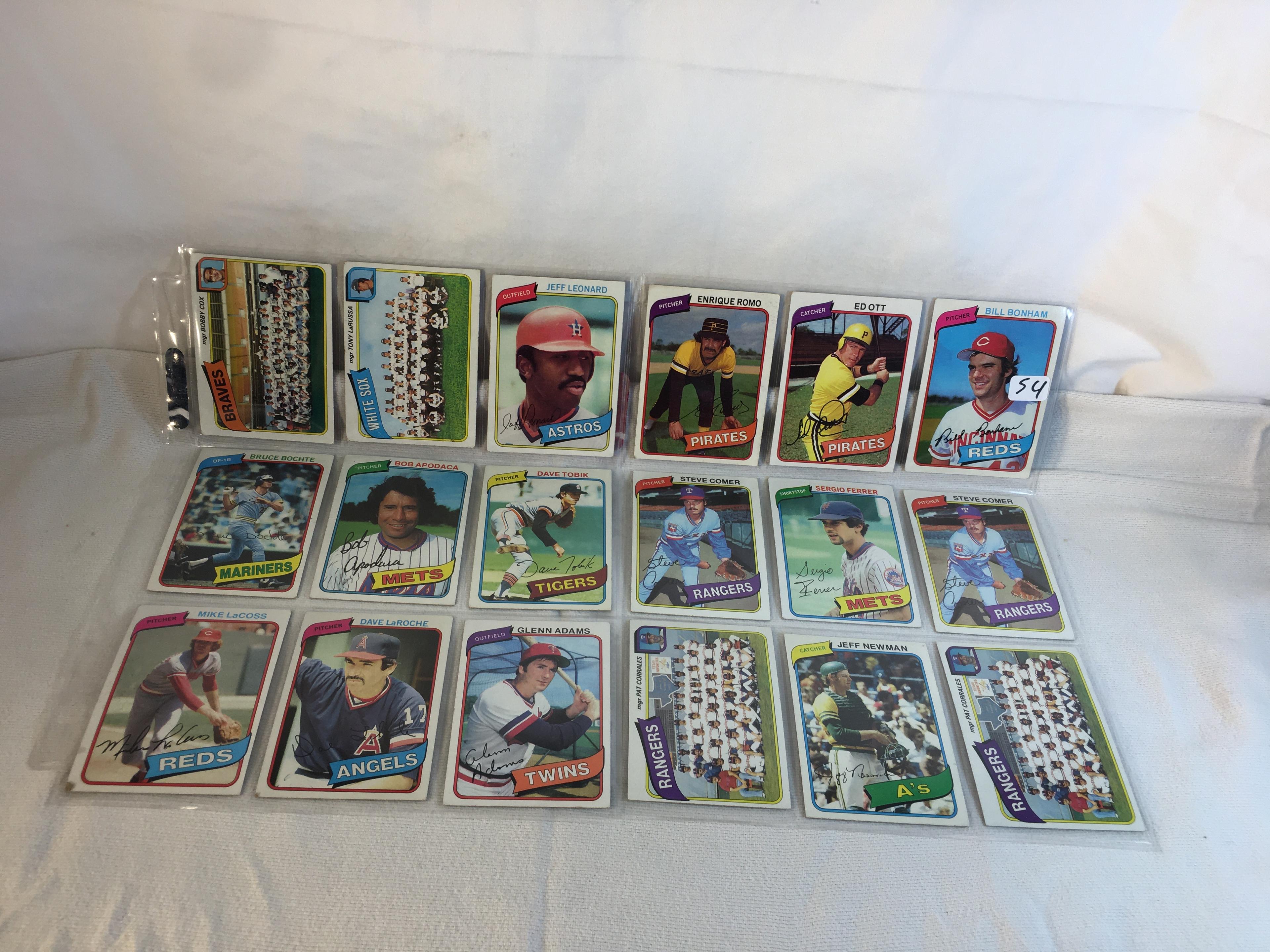 Lot of 18 Pcs Collector Vintage  MLB Baseball  Sport Trading Assorted Cards & Players - See Photos