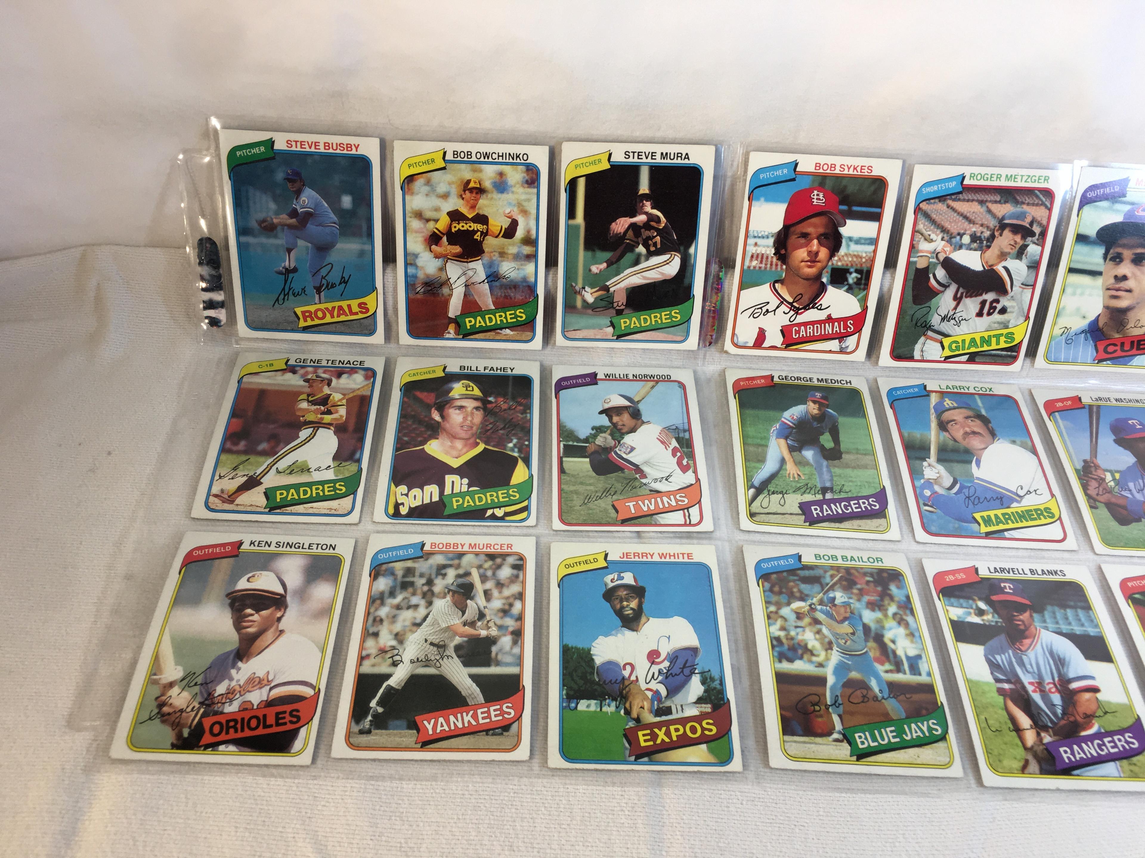 Lot of 18 Pcs Collector Vintage  MLB Baseball  Sport Trading Assorted Cards & Players - See Photos