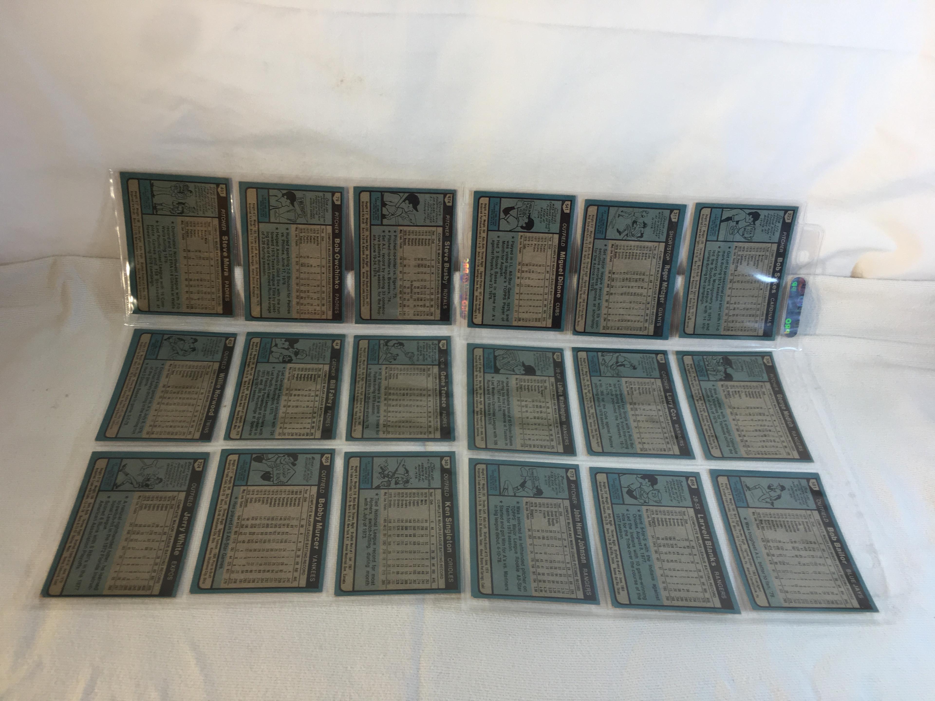 Lot of 18 Pcs Collector Vintage  MLB Baseball  Sport Trading Assorted Cards & Players - See Photos