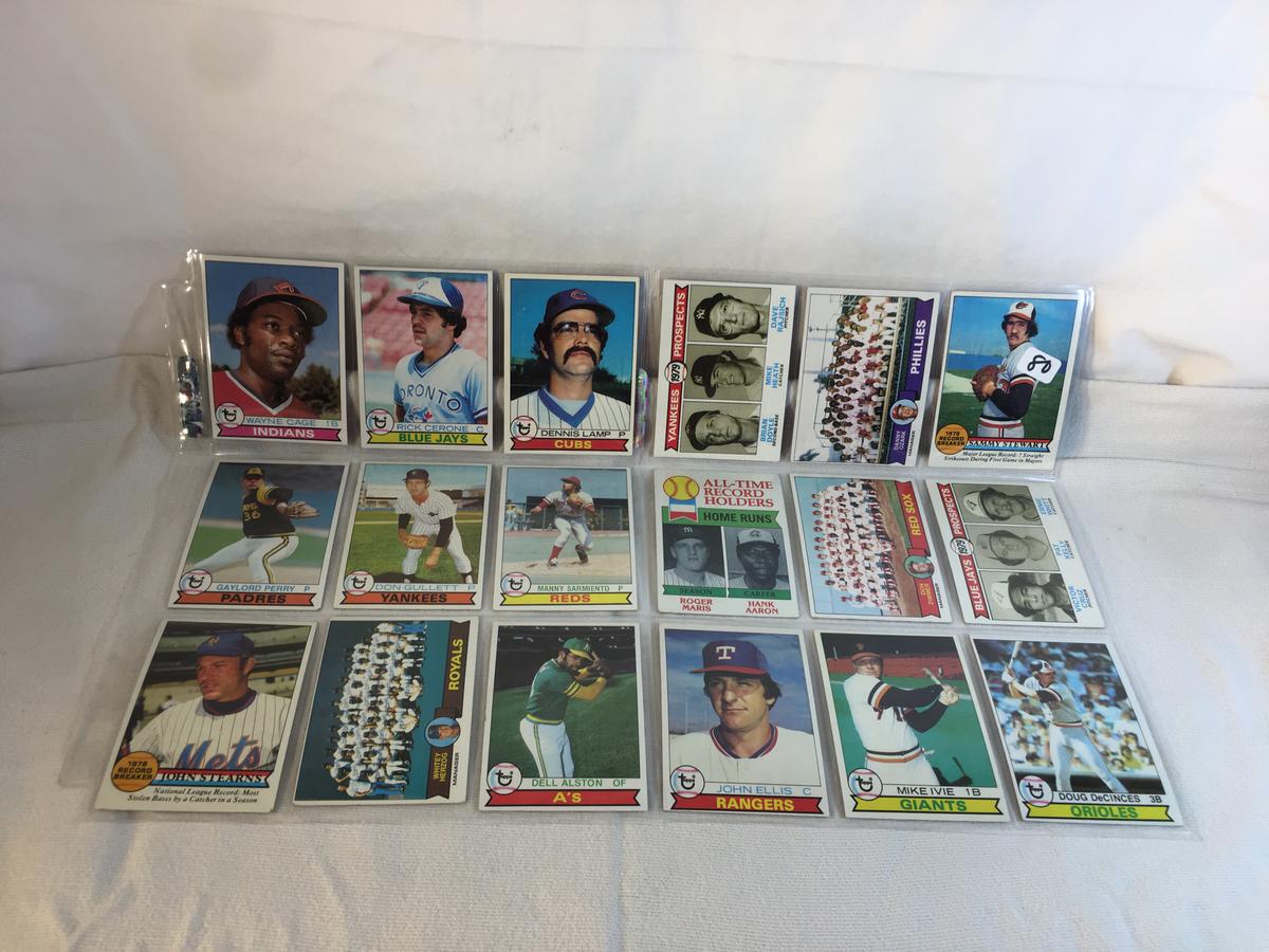 Lot of 18 Pcs Collector Vintage  MLB Baseball  Sport Trading Assorted Cards & Players - See Photos