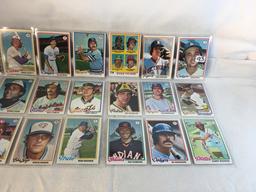 Lot of 18 Pcs Collector Vintage  MLB Baseball  Sport Trading Assorted Cards & Players - See Photos