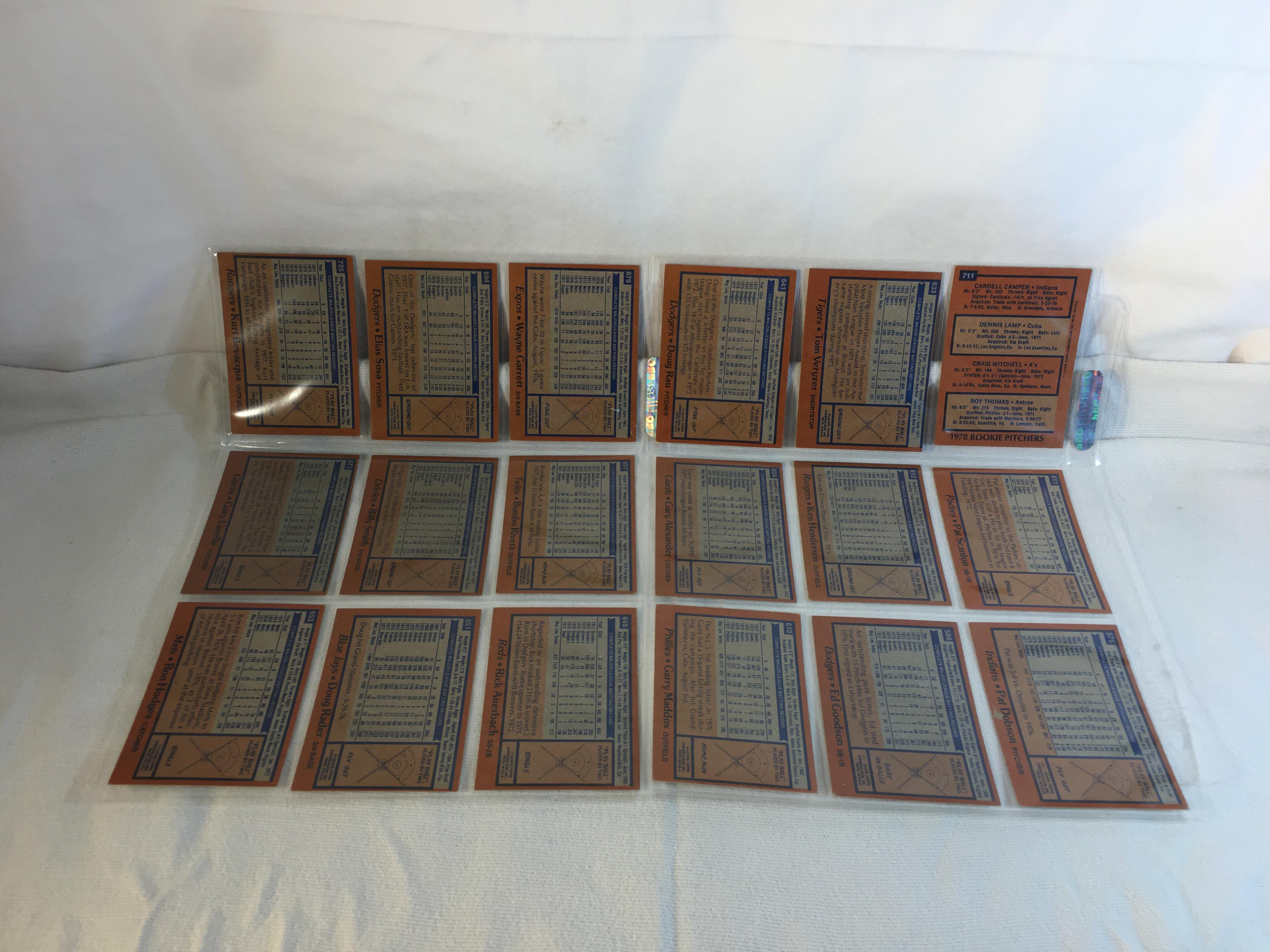 Lot of 18 Pcs Collector Vintage  MLB Baseball  Sport Trading Assorted Cards & Players - See Photos