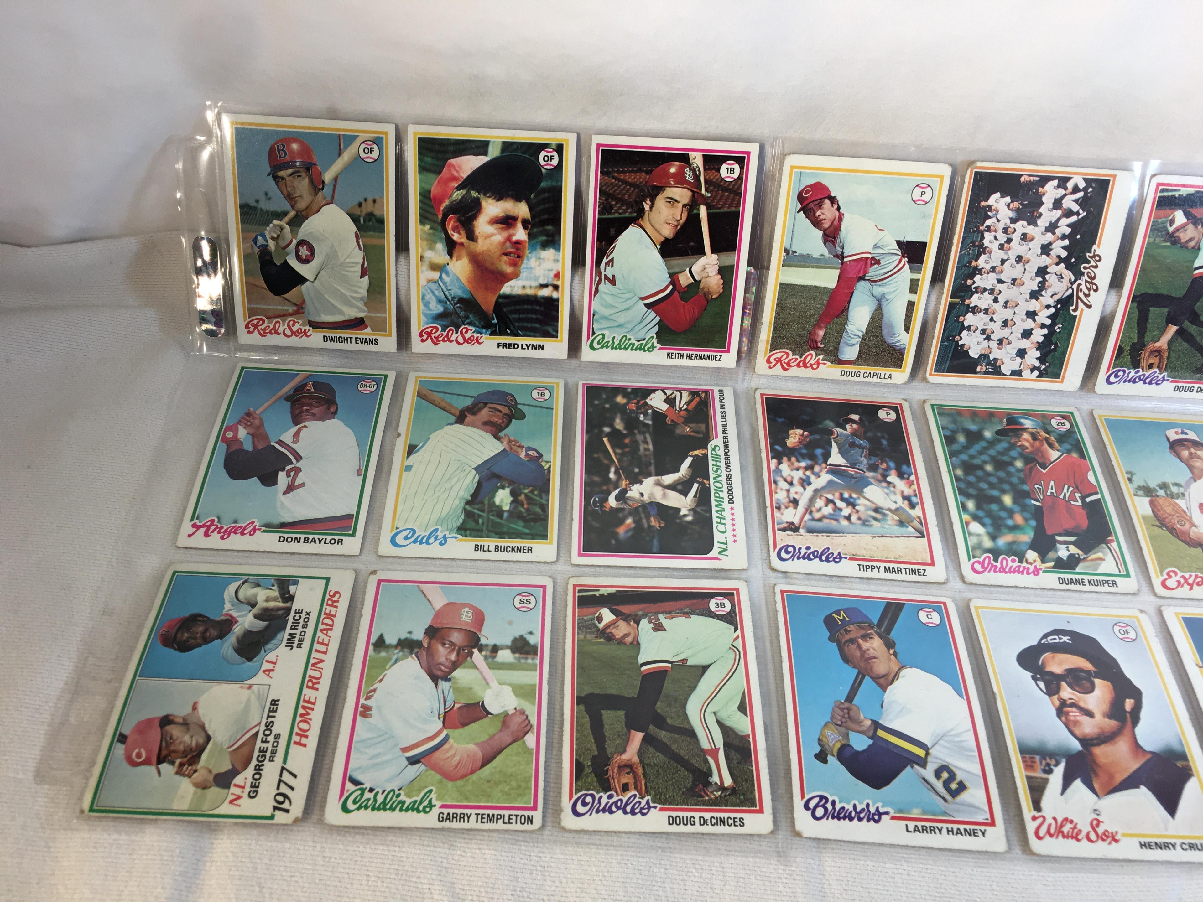 Lot of 18 Pcs Collector Vintage  MLB Baseball  Sport Trading Assorted Cards & Players - See Photos