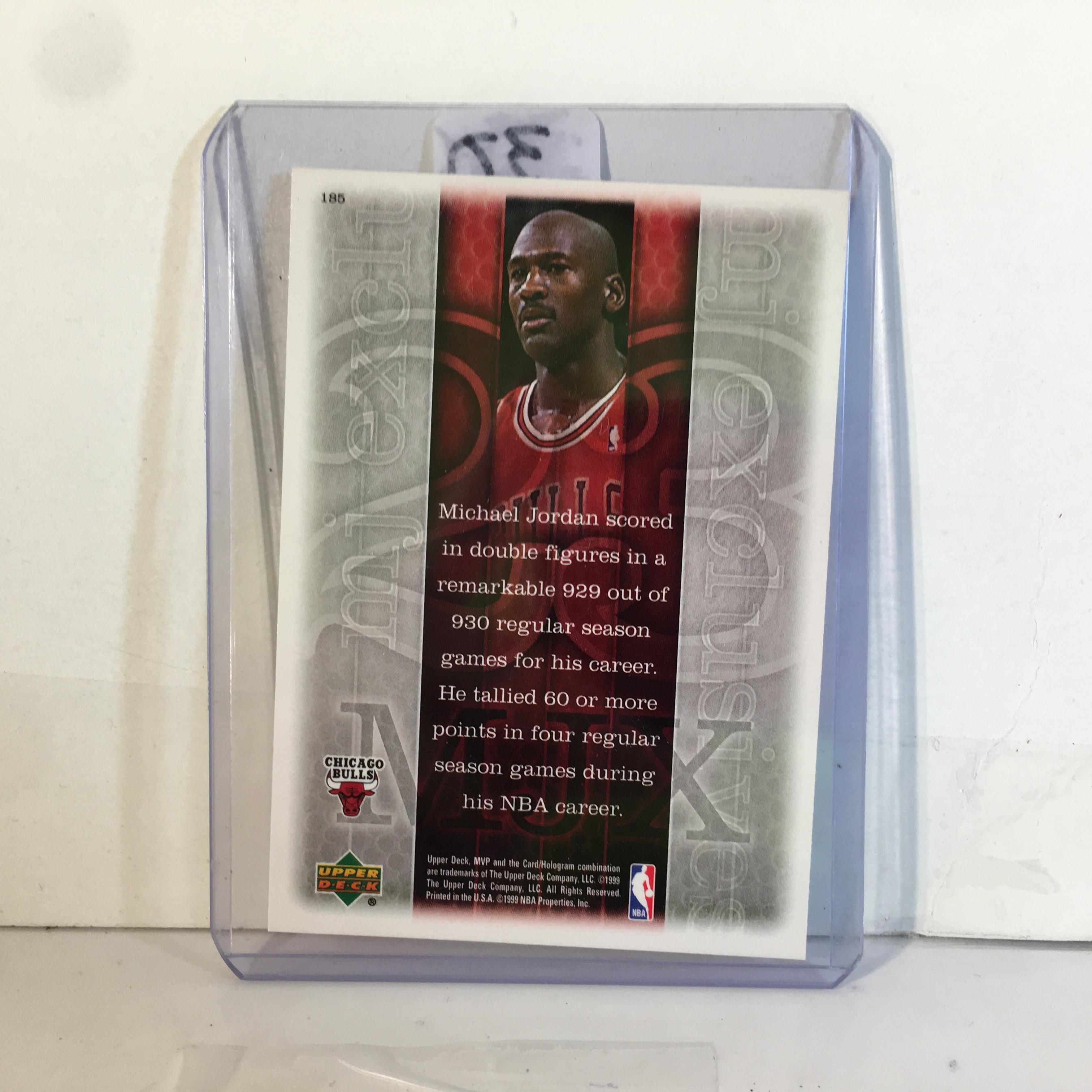 Collector 1999 Upper Deck NBA Basketball Sport Trading Card Michael Jordan #185 Basketball Sport Car
