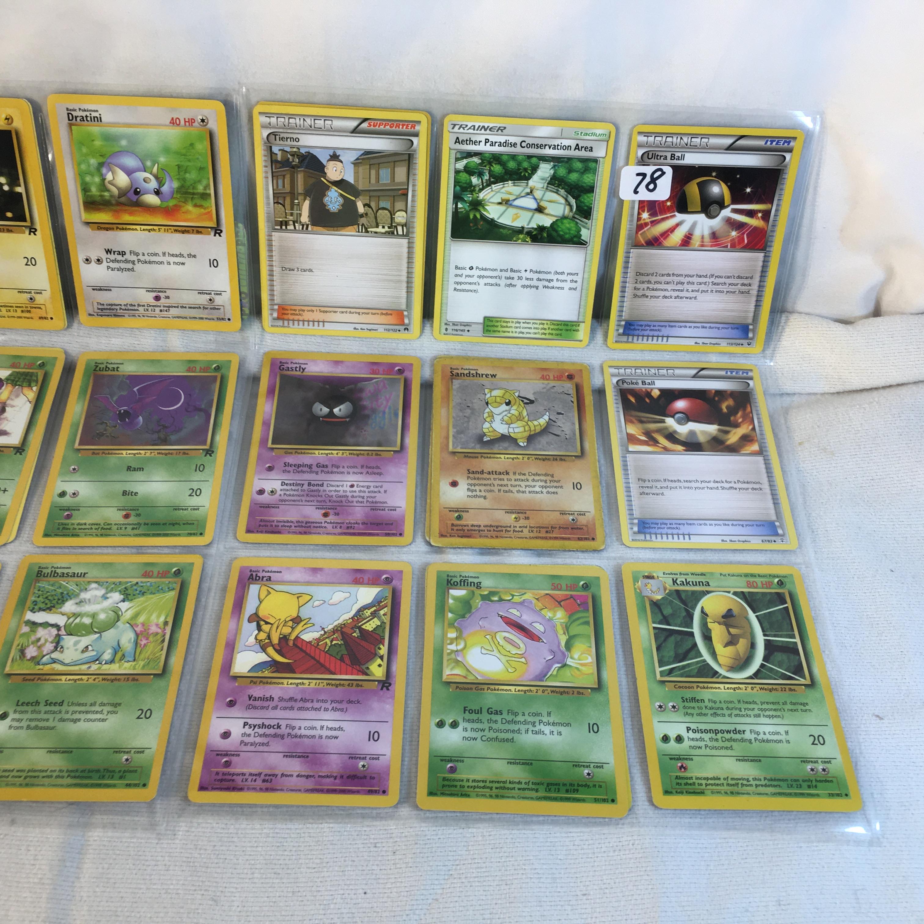 Lot of 18 Pcs Collector Pokemon TCG Pokemon Game Asssorted Cards - See Pictures