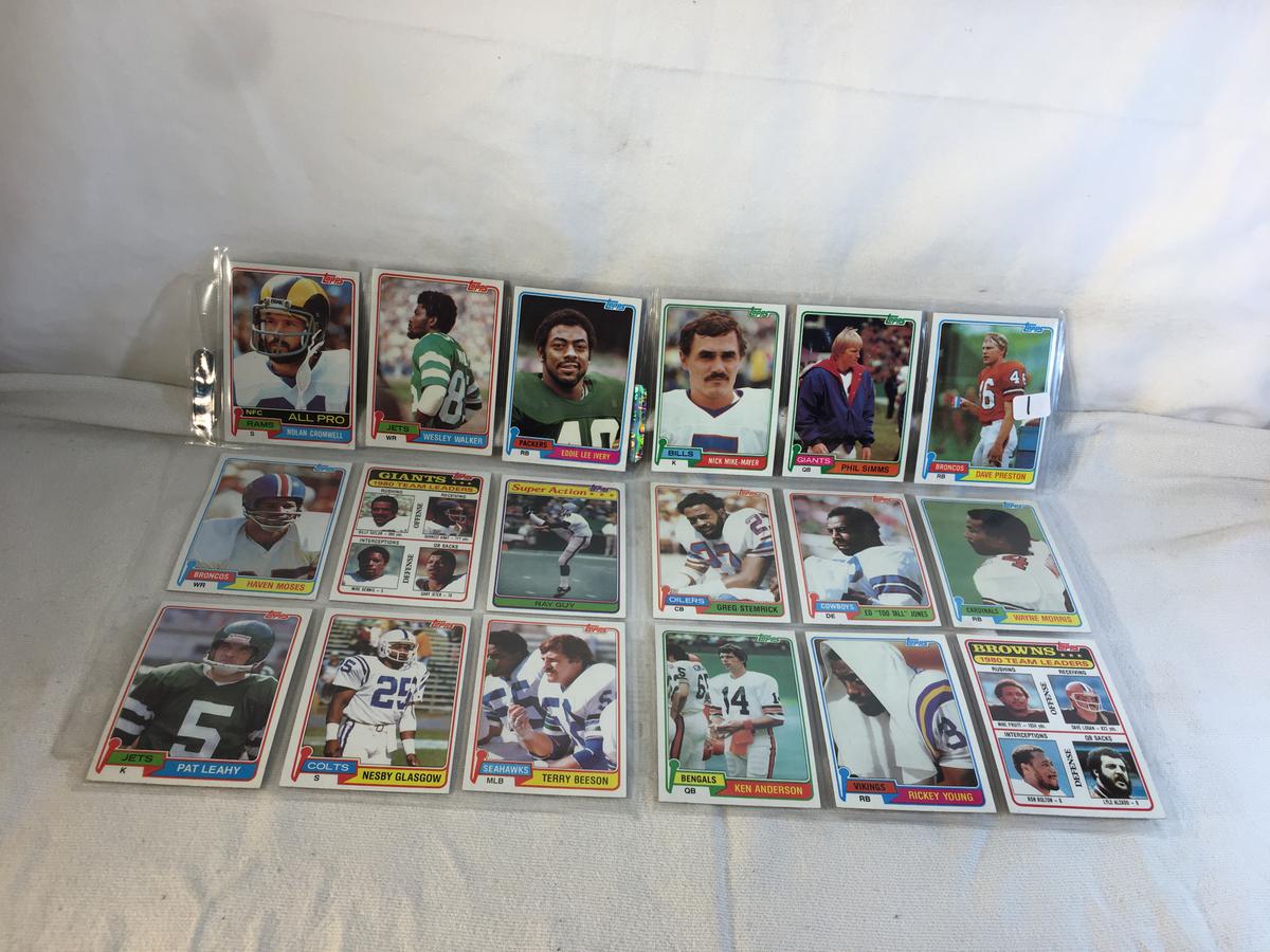 Lot of 18 Pcs Collector Vintage  NFL Football Sport Trading Assorted Cards & Players - See Photos