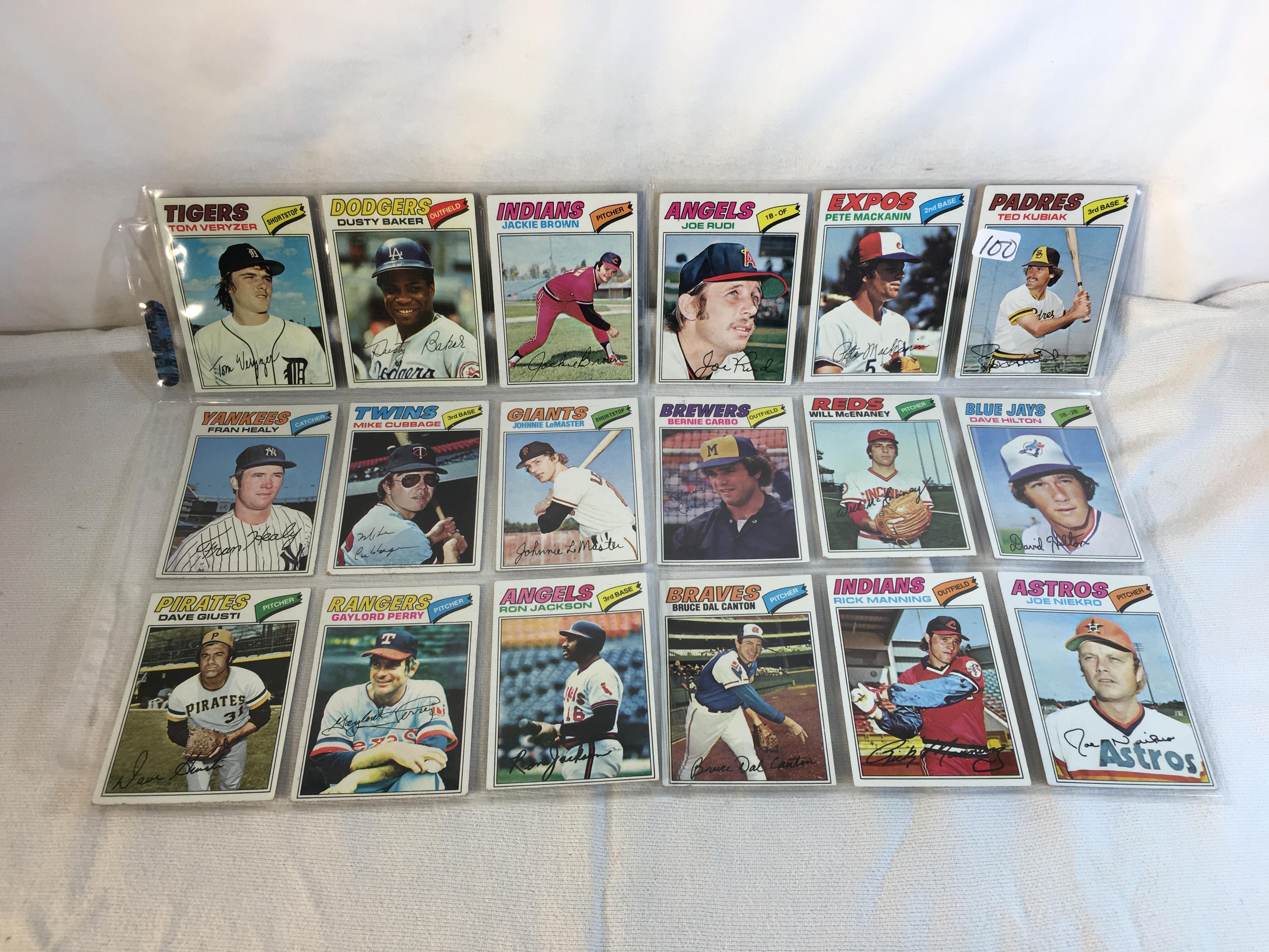 Lot of 18 Pcs Collector Vintage  MLB Baseball  Sport Trading Assorted Cards & Players - See Photos