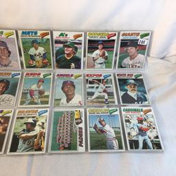 Lot of 18 Pcs Collector Vintage  MLB Baseball  Sport Trading Assorted Cards & Players - See Photos