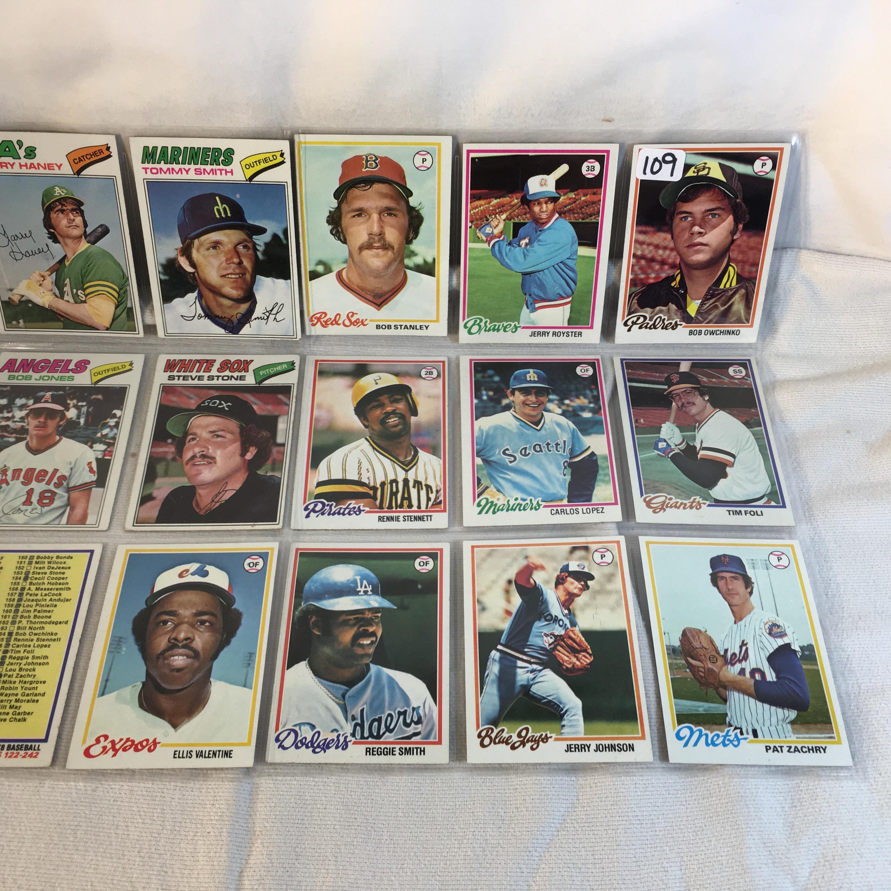 Lot of 18 Pcs Collector Vintage  MLB Baseball  Sport Trading Assorted Cards & Players - See Photos