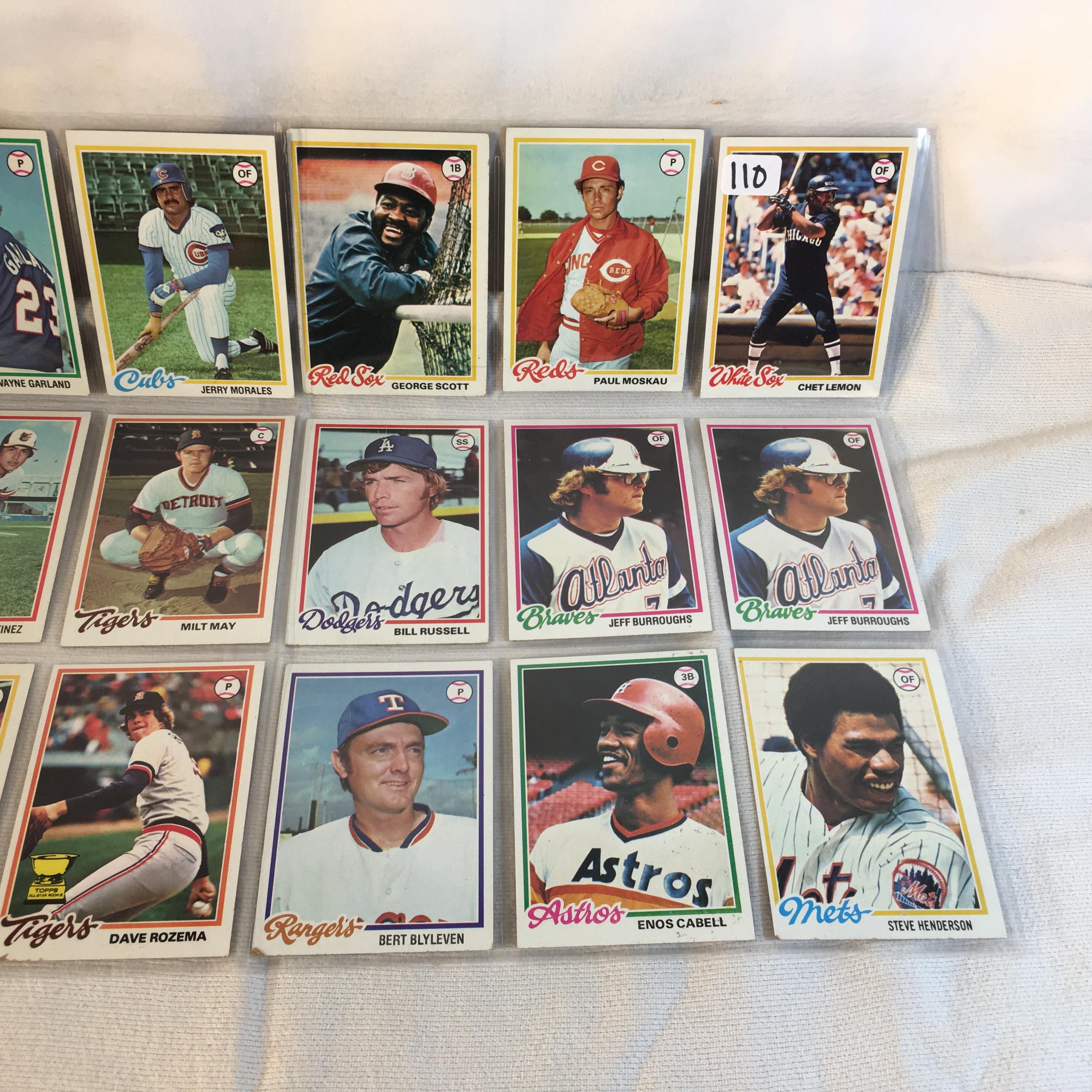 Lot of 18 Pcs Collector Vintage  MLB Baseball  Sport Trading Assorted Cards & Players - See Photos