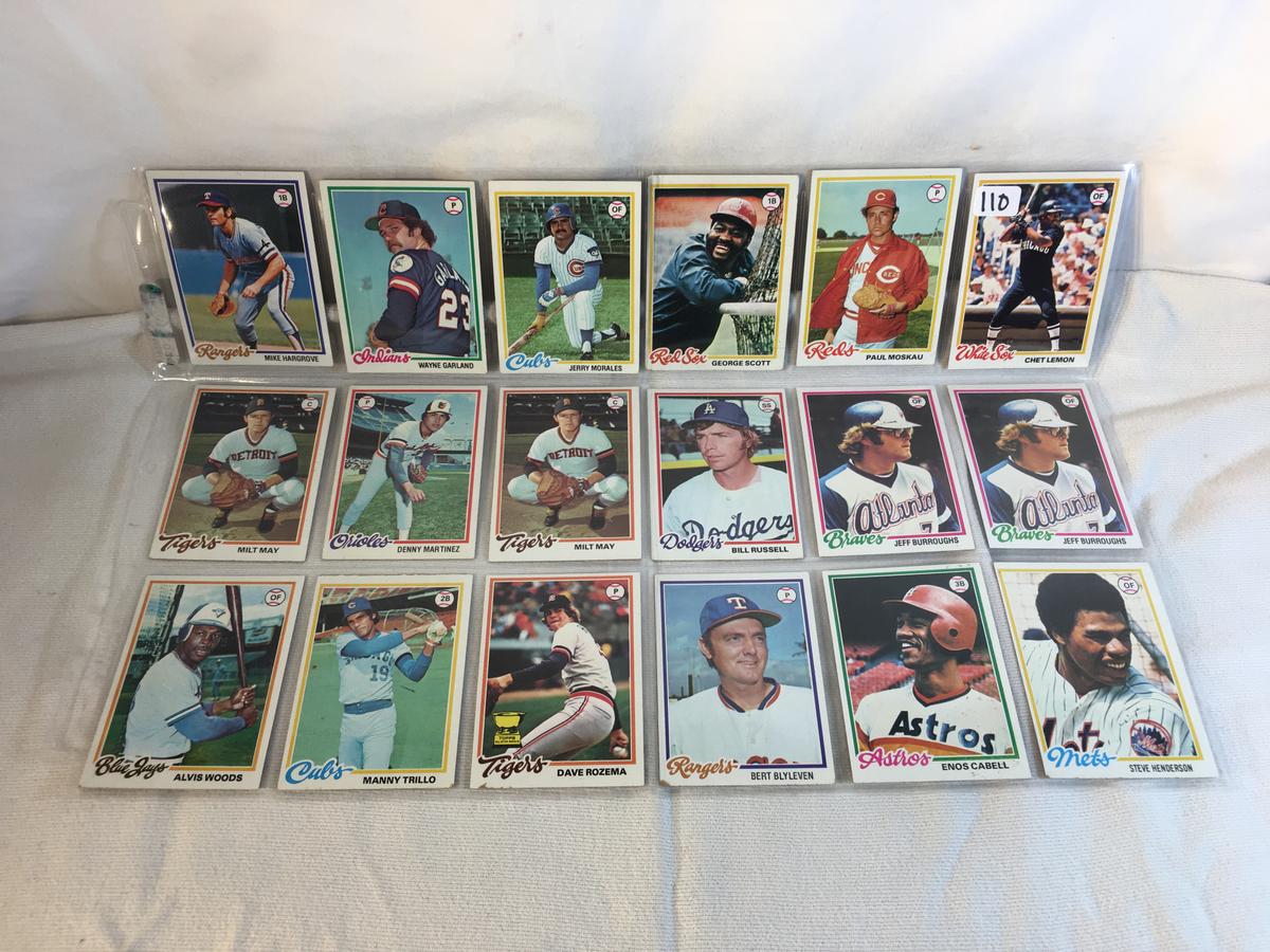 Lot of 18 Pcs Collector Vintage  MLB Baseball  Sport Trading Assorted Cards & Players - See Photos