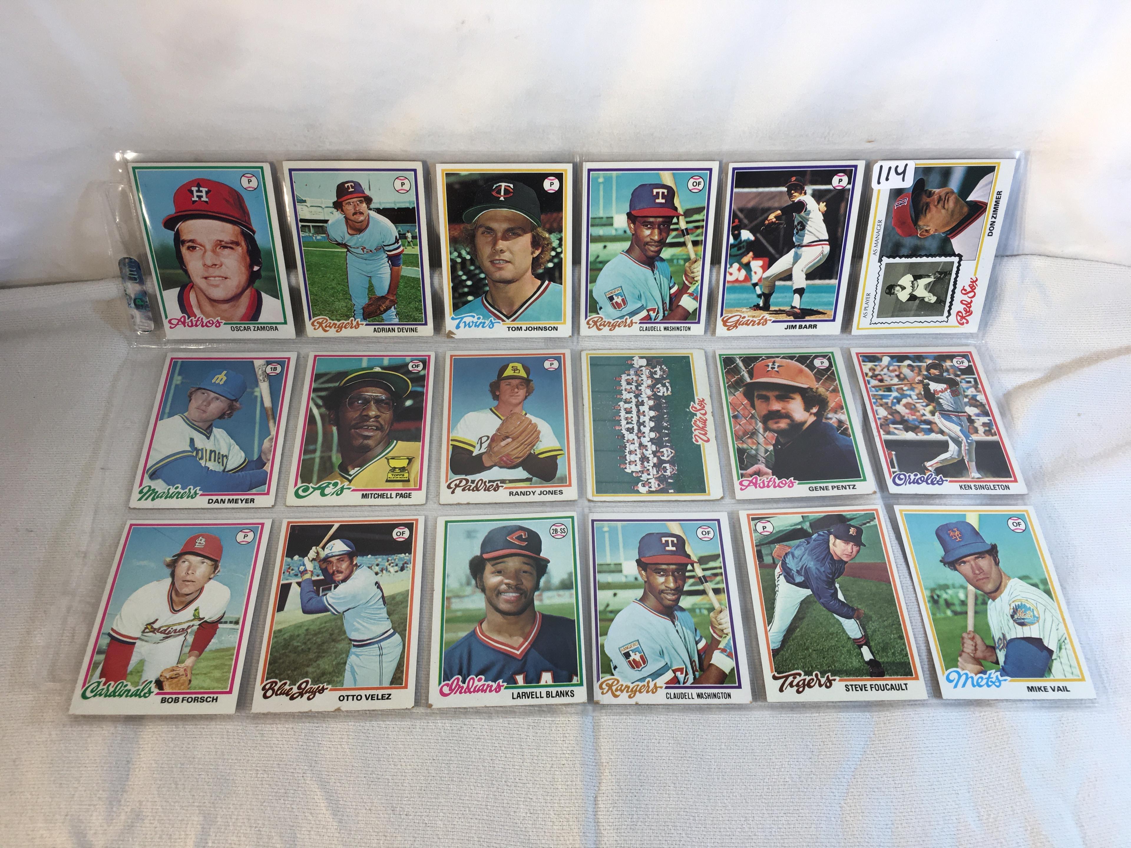 Lot of 18 Pcs Collector Vintage  MLB Baseball  Sport Trading Assorted Cards & Players - See Photos