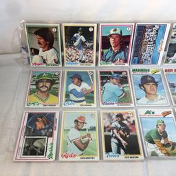 Lot of 18 Pcs Collector Vintage  MLB Baseball  Sport Trading Assorted Cards & Players - See Photos