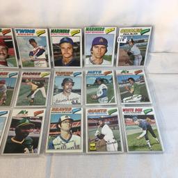 Lot of 18 Pcs Collector Vintage  MLB Baseball  Sport Trading Assorted Cards & Players - See Photos